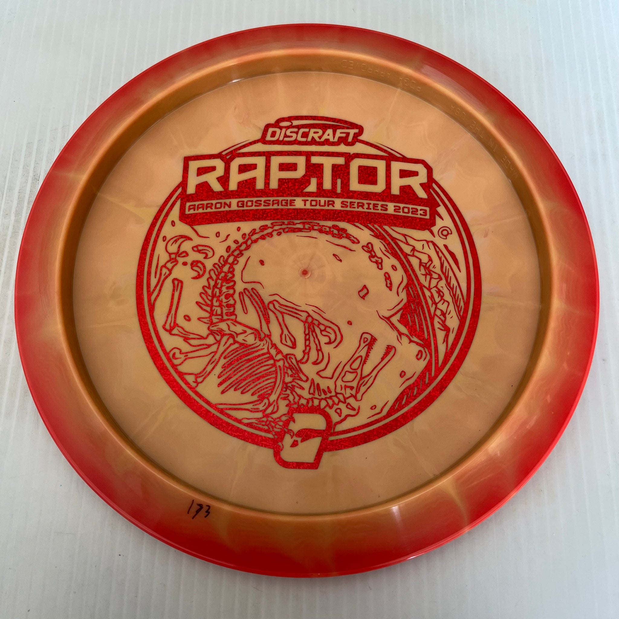 Discraft 2023 Aaron Gossage Tour Series Swirly ESP Raptor 9/4/0/3