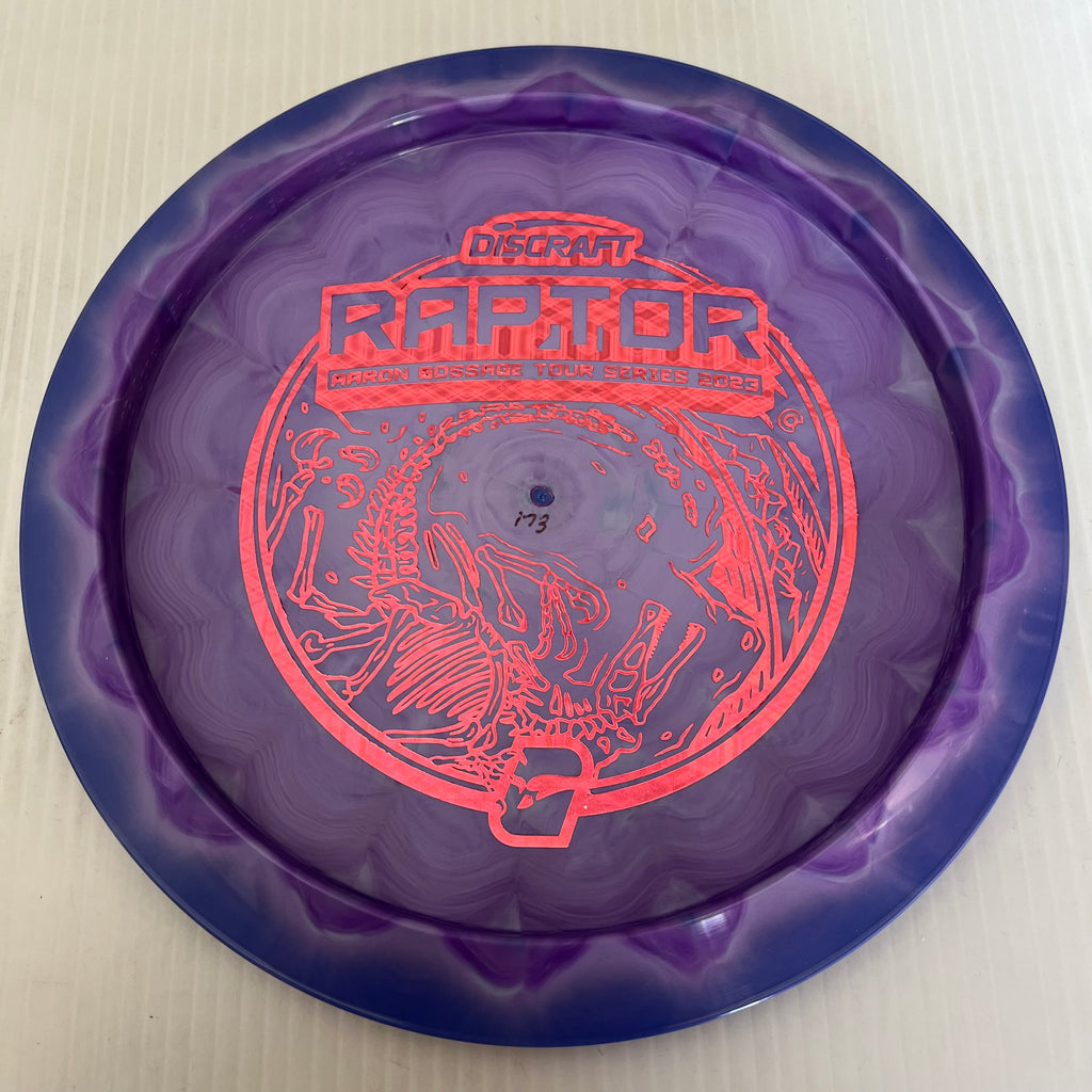 Discraft 2023 Aaron Gossage Tour Series Swirly ESP Raptor 9/4/0/3