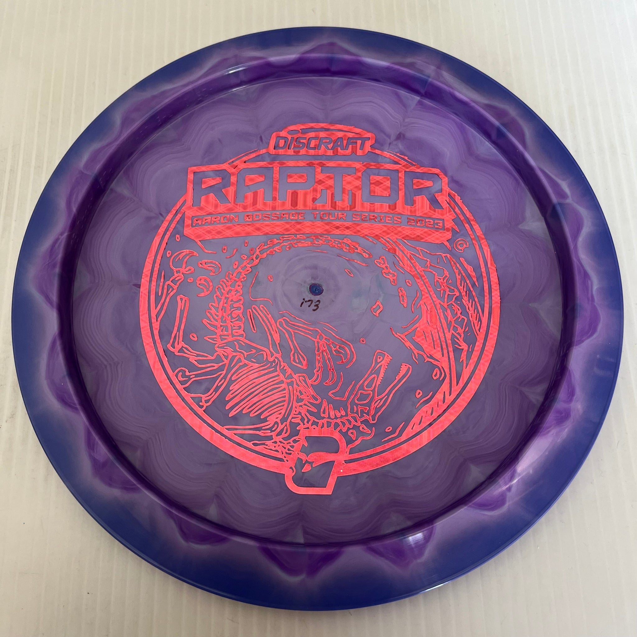 Discraft 2023 Aaron Gossage Tour Series Swirly ESP Raptor 9/4/0/3