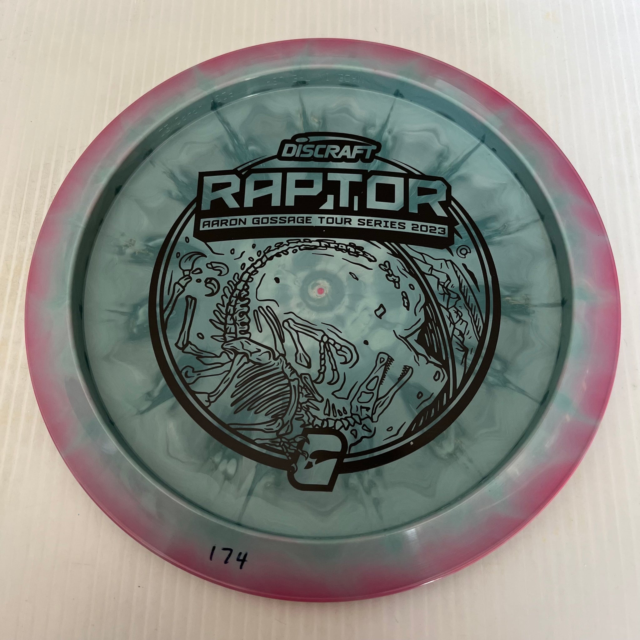 Discraft 2023 Aaron Gossage Tour Series Swirly ESP Raptor 9/4/0/3