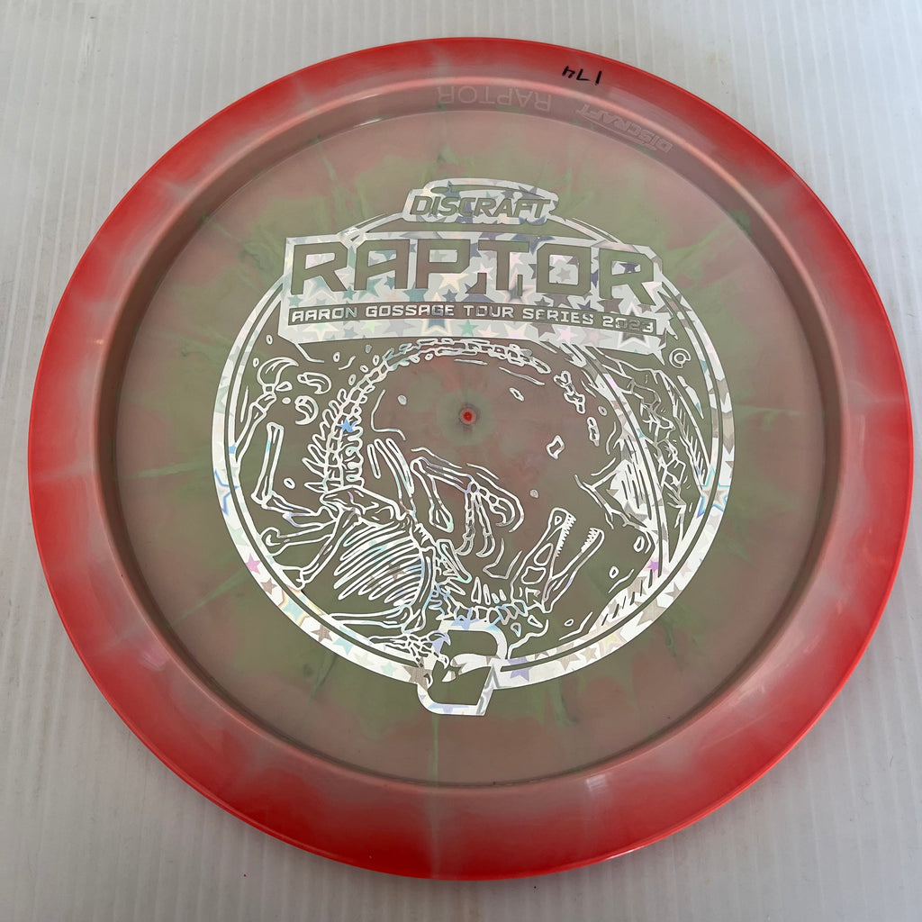 Discraft 2023 Aaron Gossage Tour Series Swirly ESP Raptor 9/4/0/3