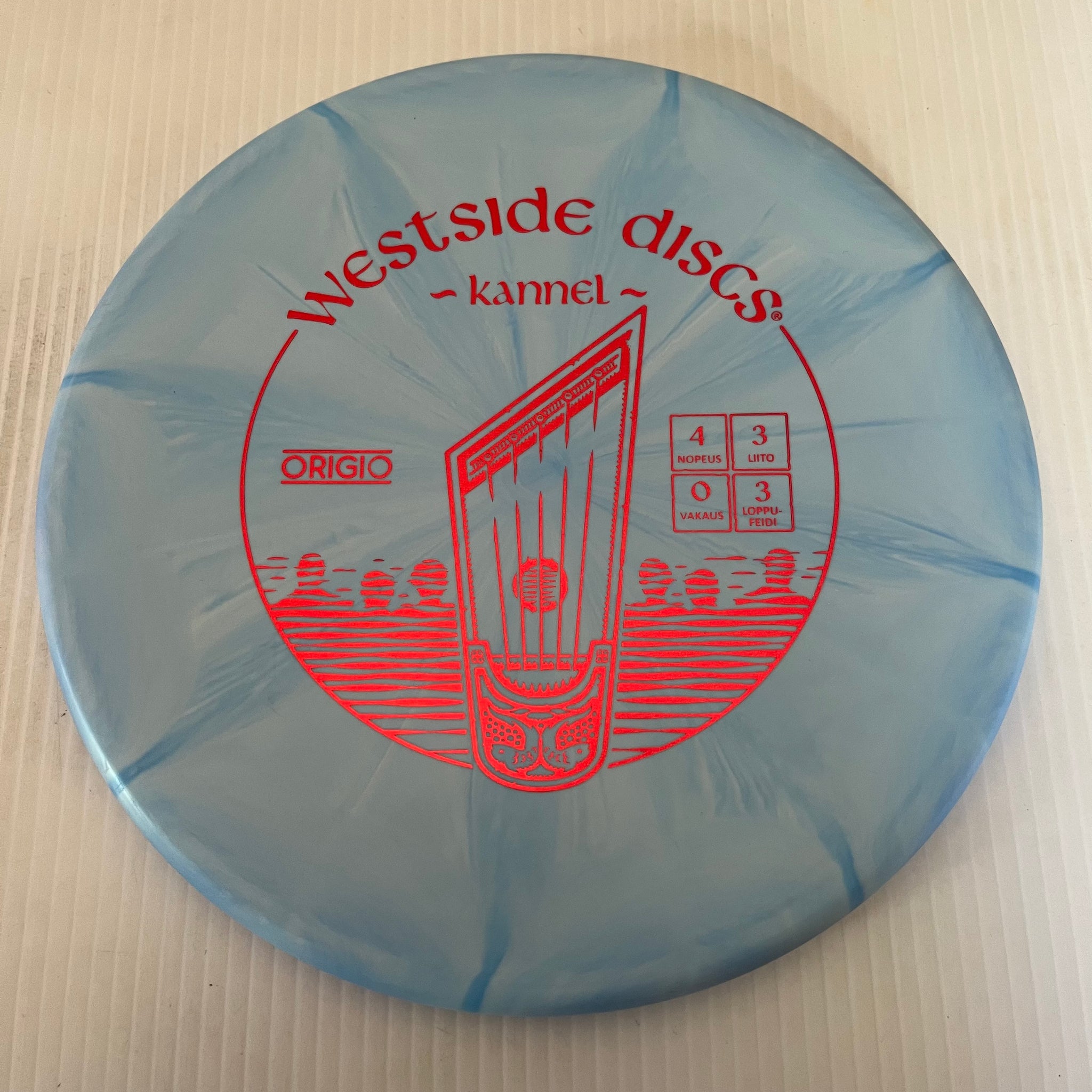 Westside Discs Finnish "Kannel" Stamped Origio Burst Harp 4/3/0/3