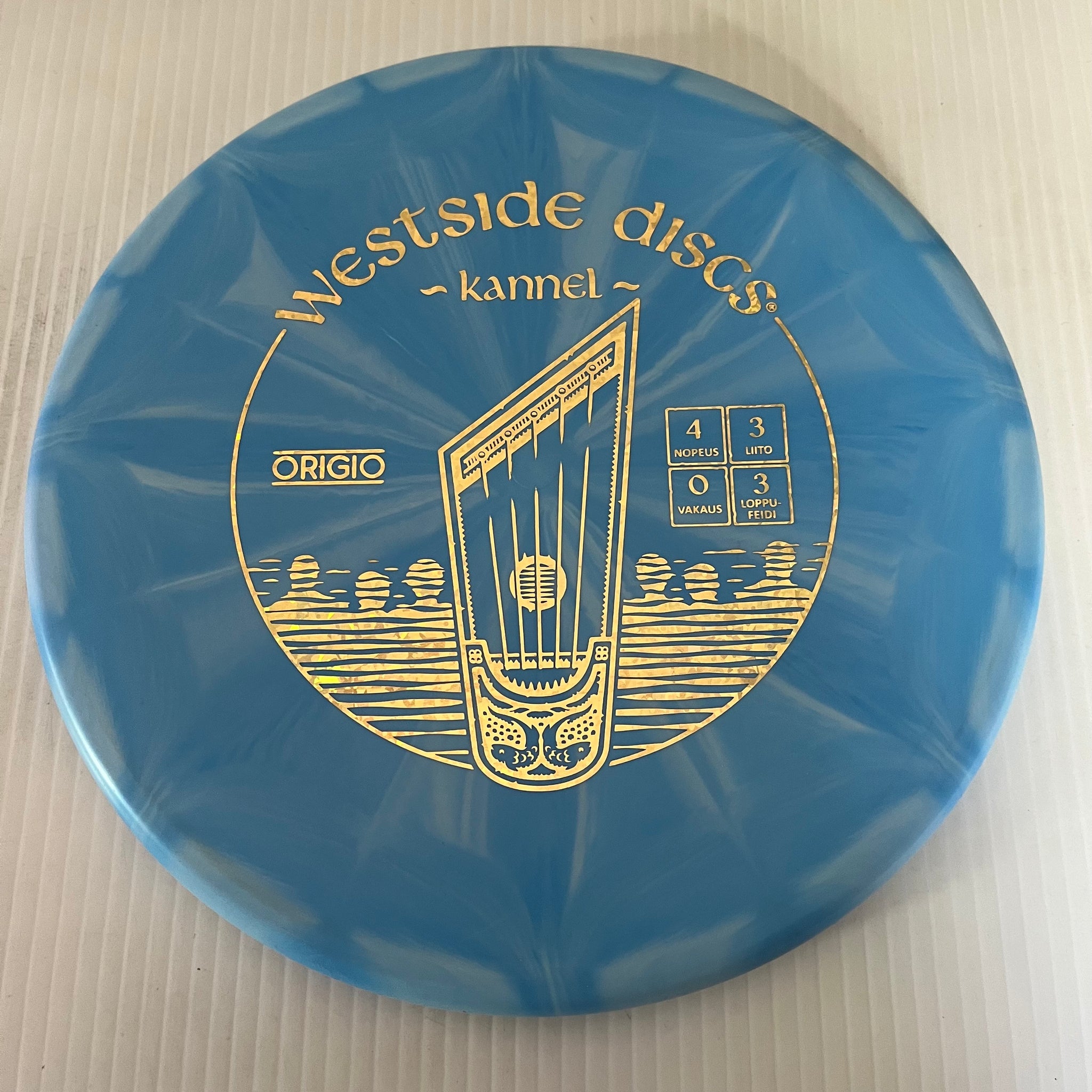 Westside Discs Finnish "Kannel" Stamped Origio Burst Harp 4/3/0/3