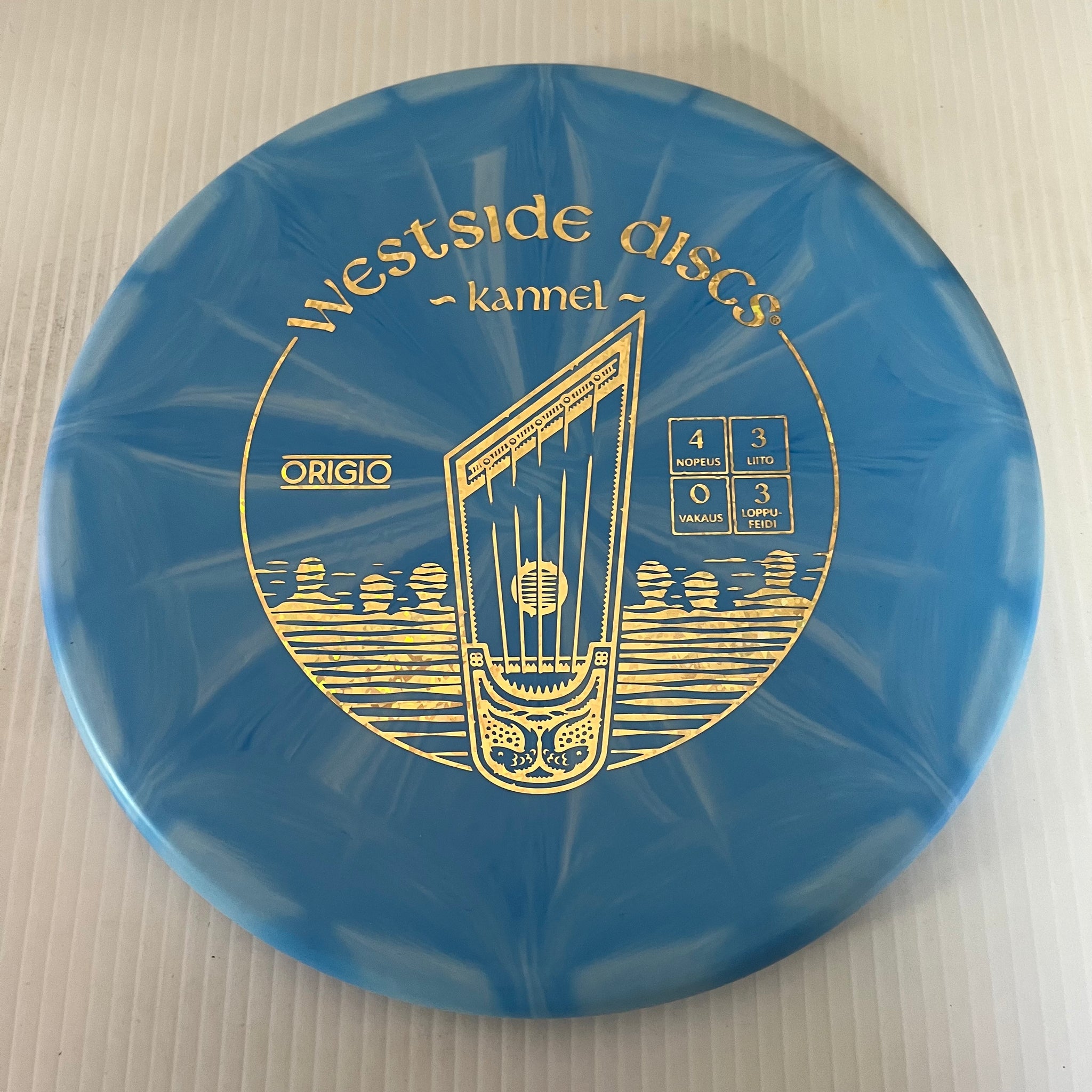 Westside Discs Finnish "Kannel" Stamped Origio Burst Harp 4/3/0/3
