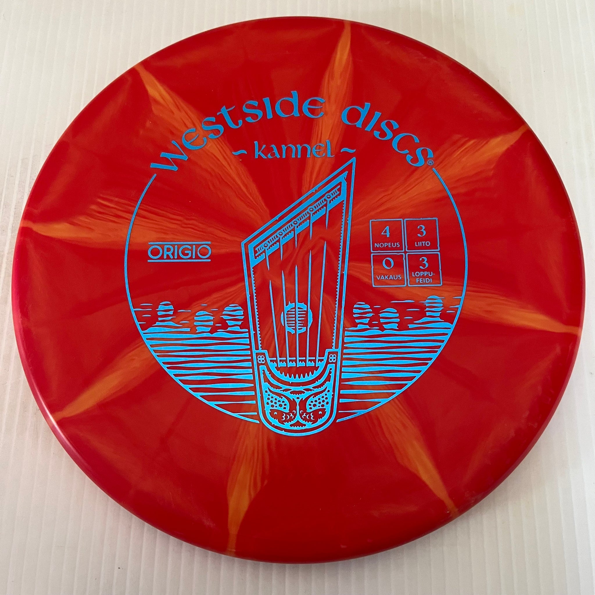 Westside Discs Finnish "Kannel" Stamped Origio Burst Harp 4/3/0/3