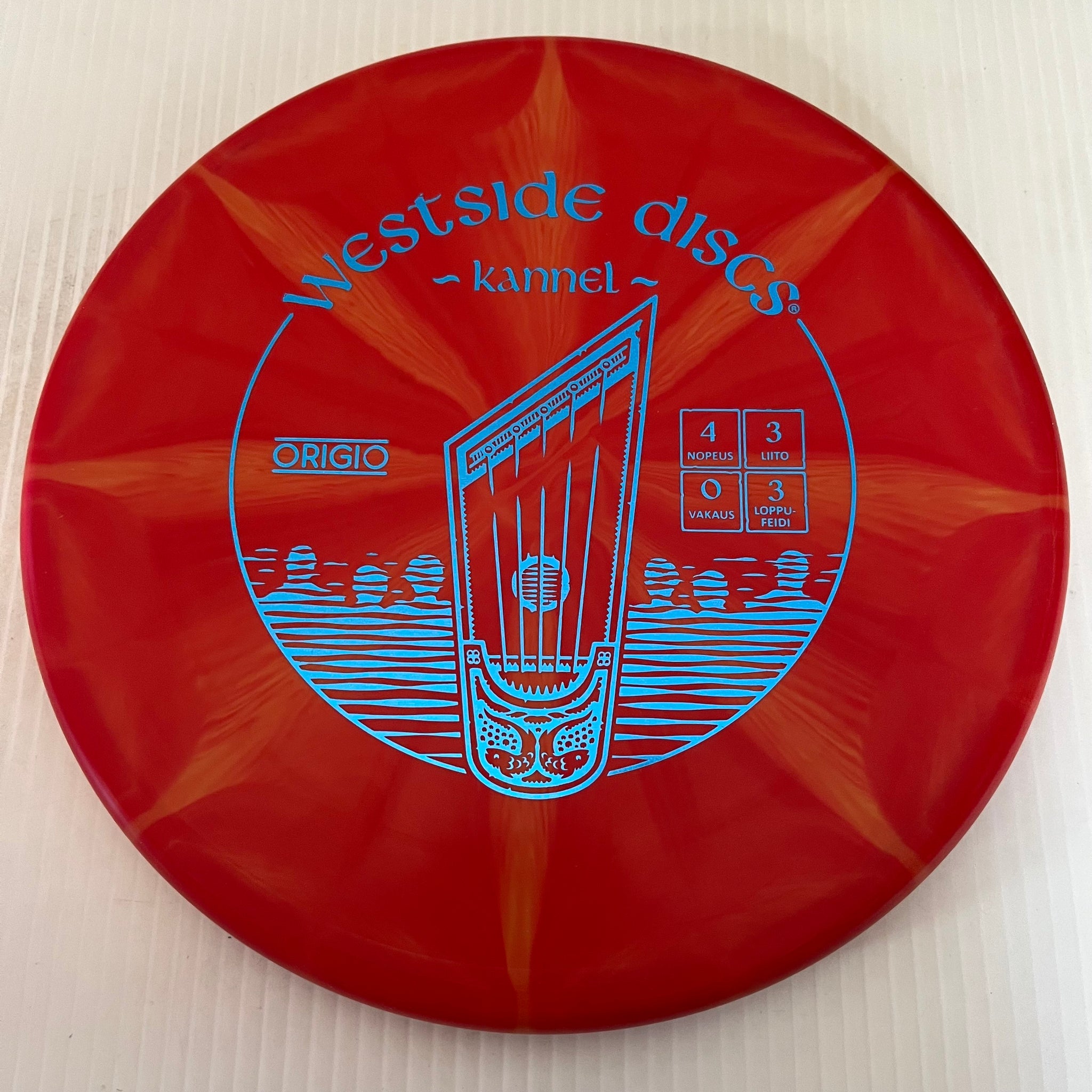 Westside Discs Finnish "Kannel" Stamped Origio Burst Harp 4/3/0/3