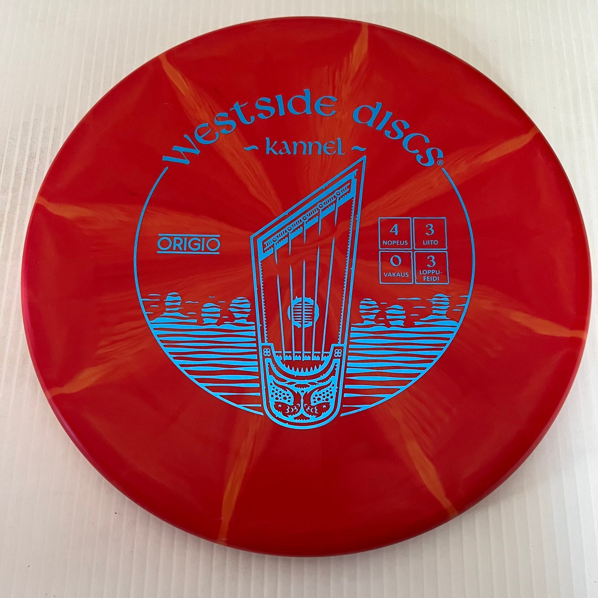 Westside Discs Finnish "Kannel" Stamped Origio Burst Harp 4/3/0/3