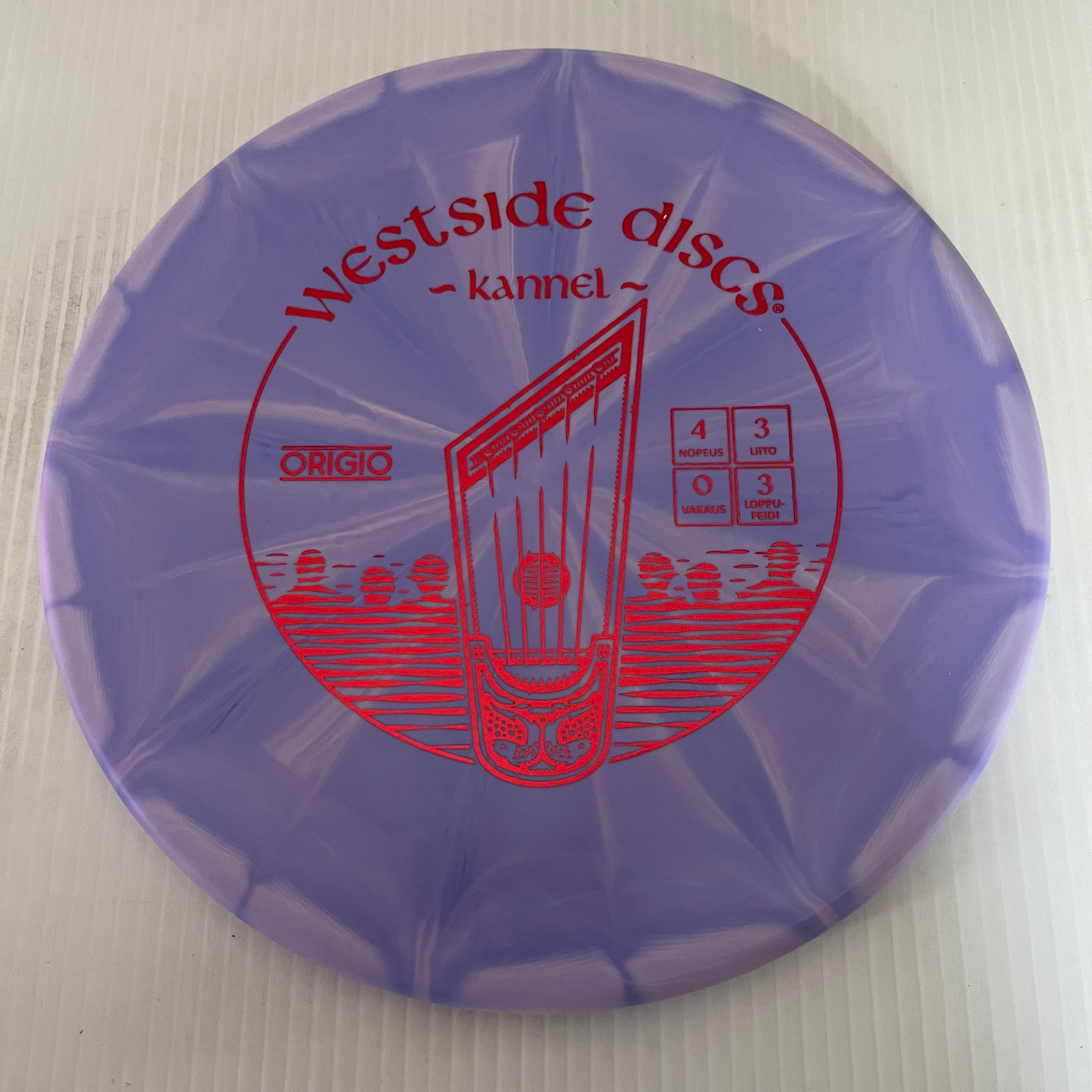 Westside Discs Finnish "Kannel" Stamped Origio Burst Harp 4/3/0/3