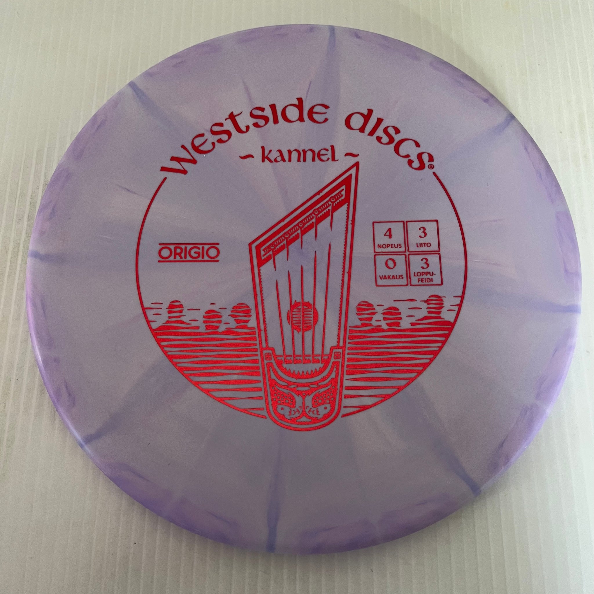 Westside Discs Finnish "Kannel" Stamped Origio Burst Harp 4/3/0/3