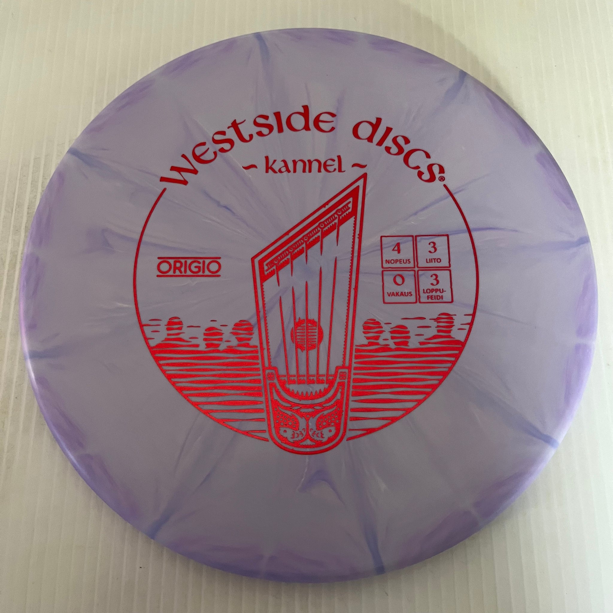 Westside Discs Finnish "Kannel" Stamped Origio Burst Harp 4/3/0/3