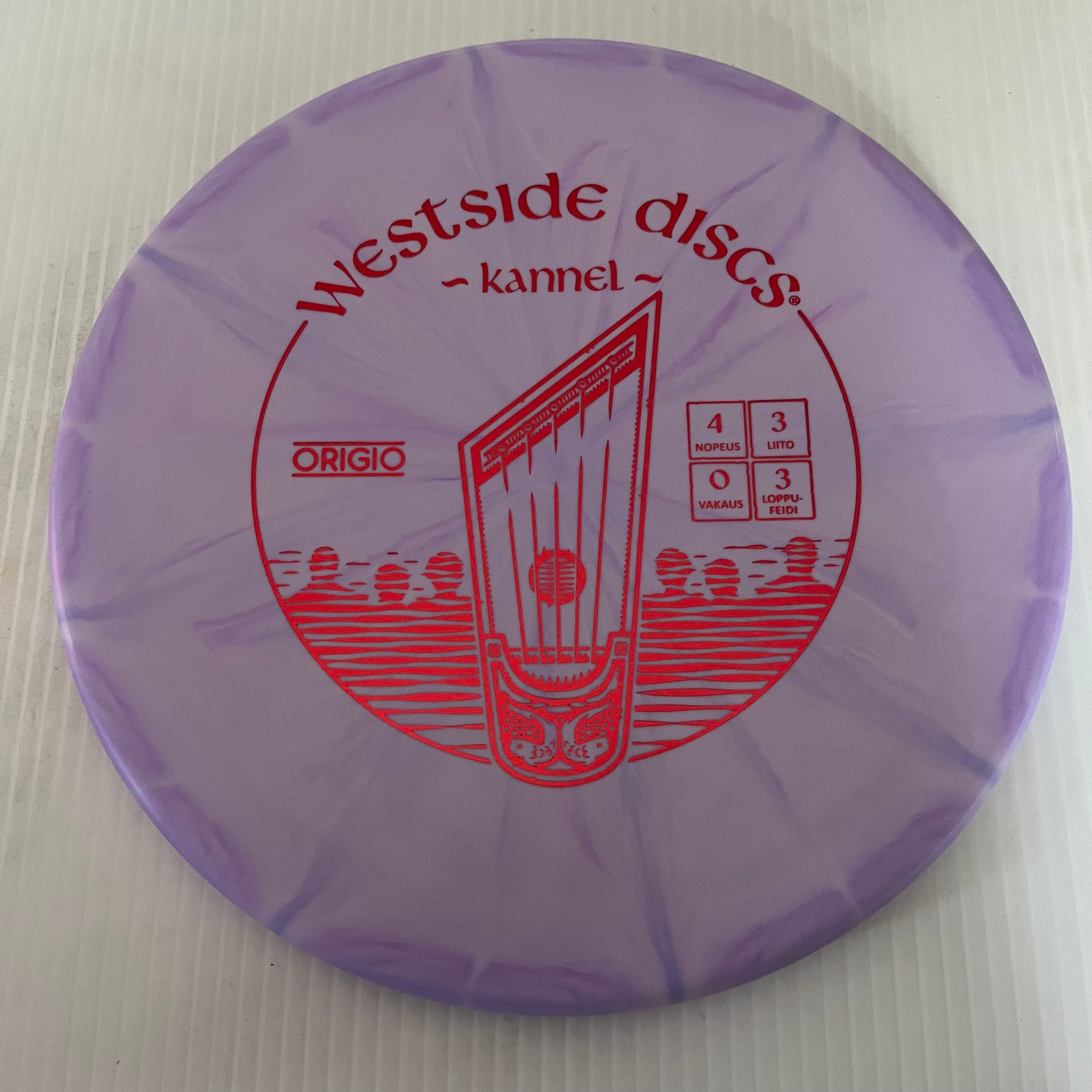 Westside Discs Finnish "Kannel" Stamped Origio Burst Harp 4/3/0/3