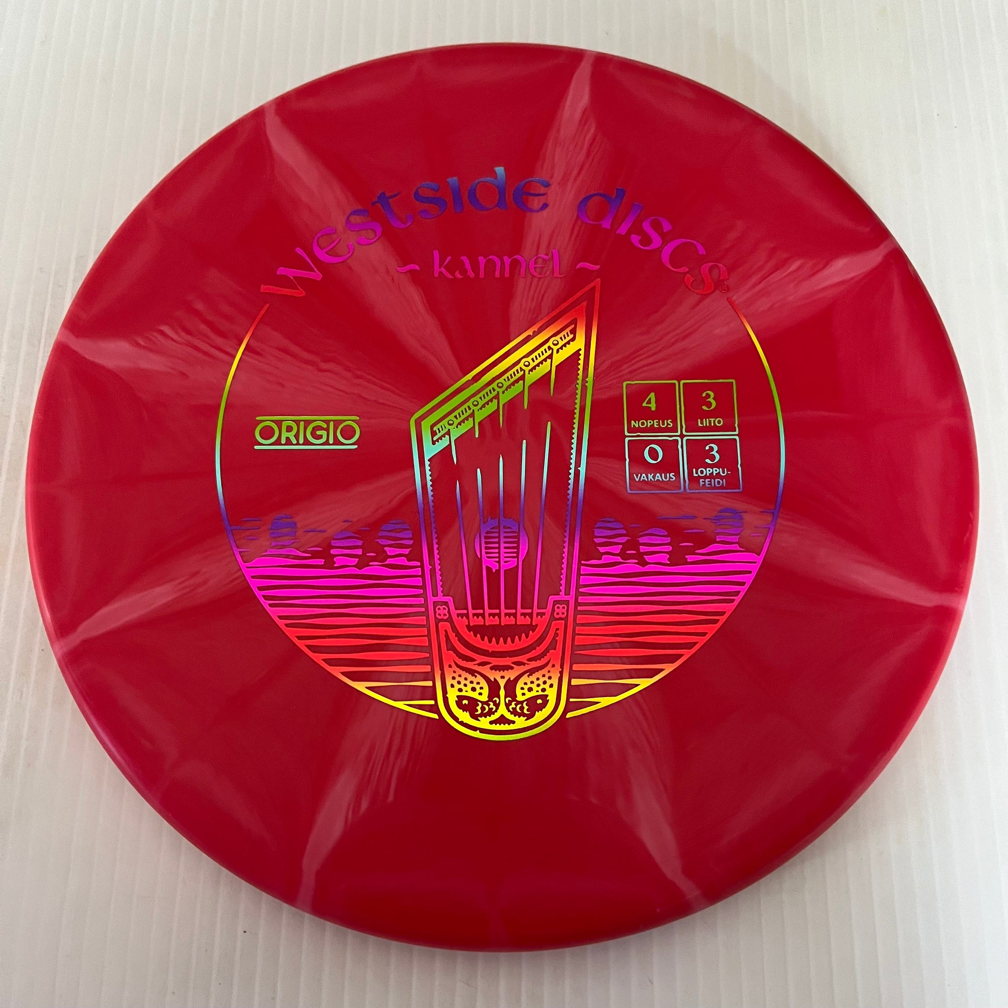 Westside Discs Finnish "Kannel" Stamped Origio Burst Harp 4/3/0/3