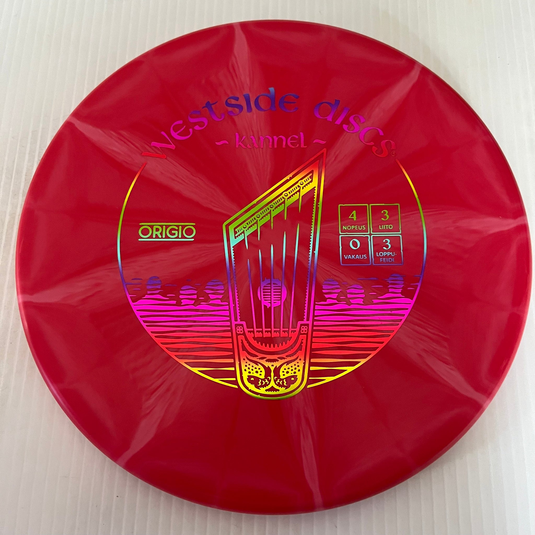 Westside Discs Finnish "Kannel" Stamped Origio Burst Harp 4/3/0/3