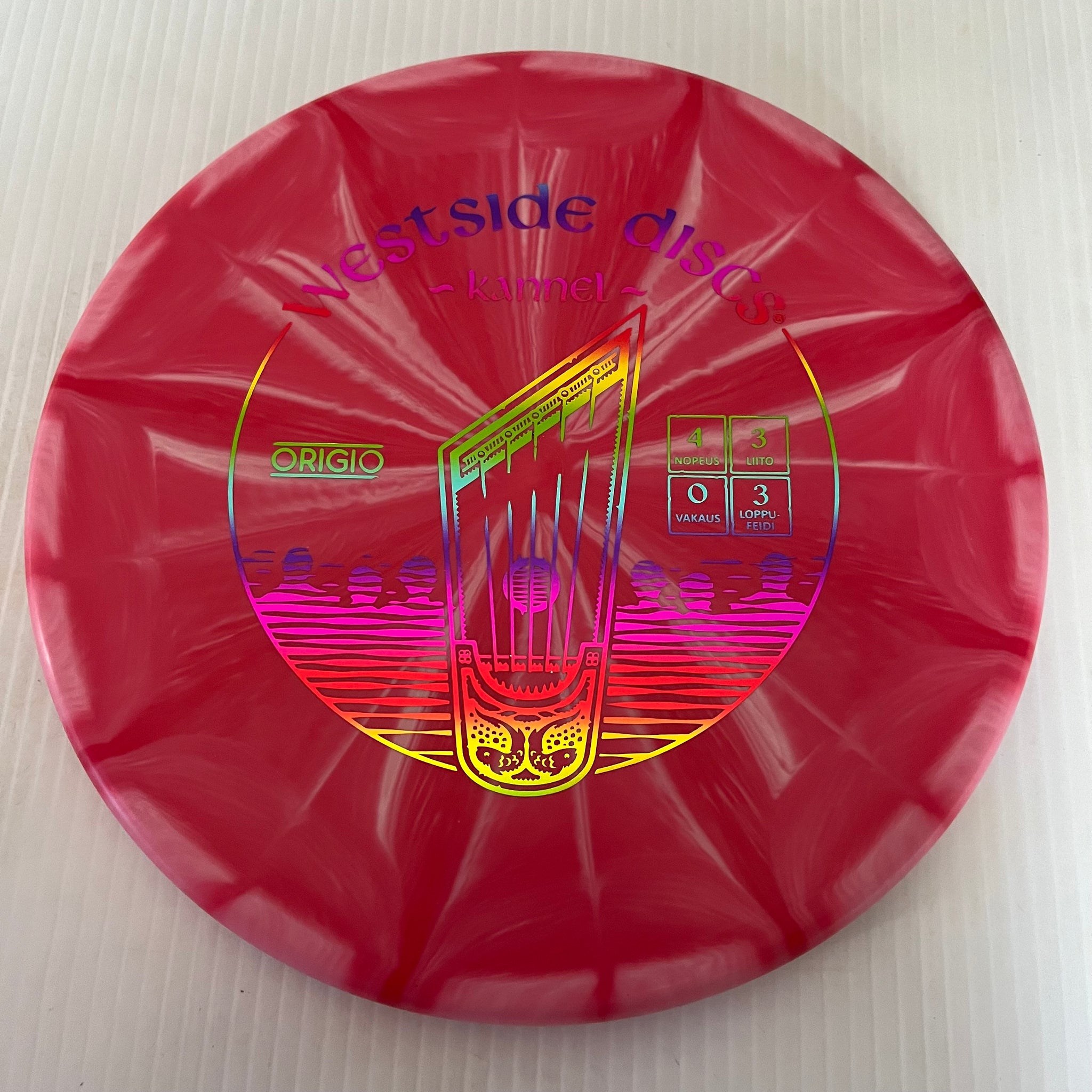 Westside Discs Finnish "Kannel" Stamped Origio Burst Harp 4/3/0/3