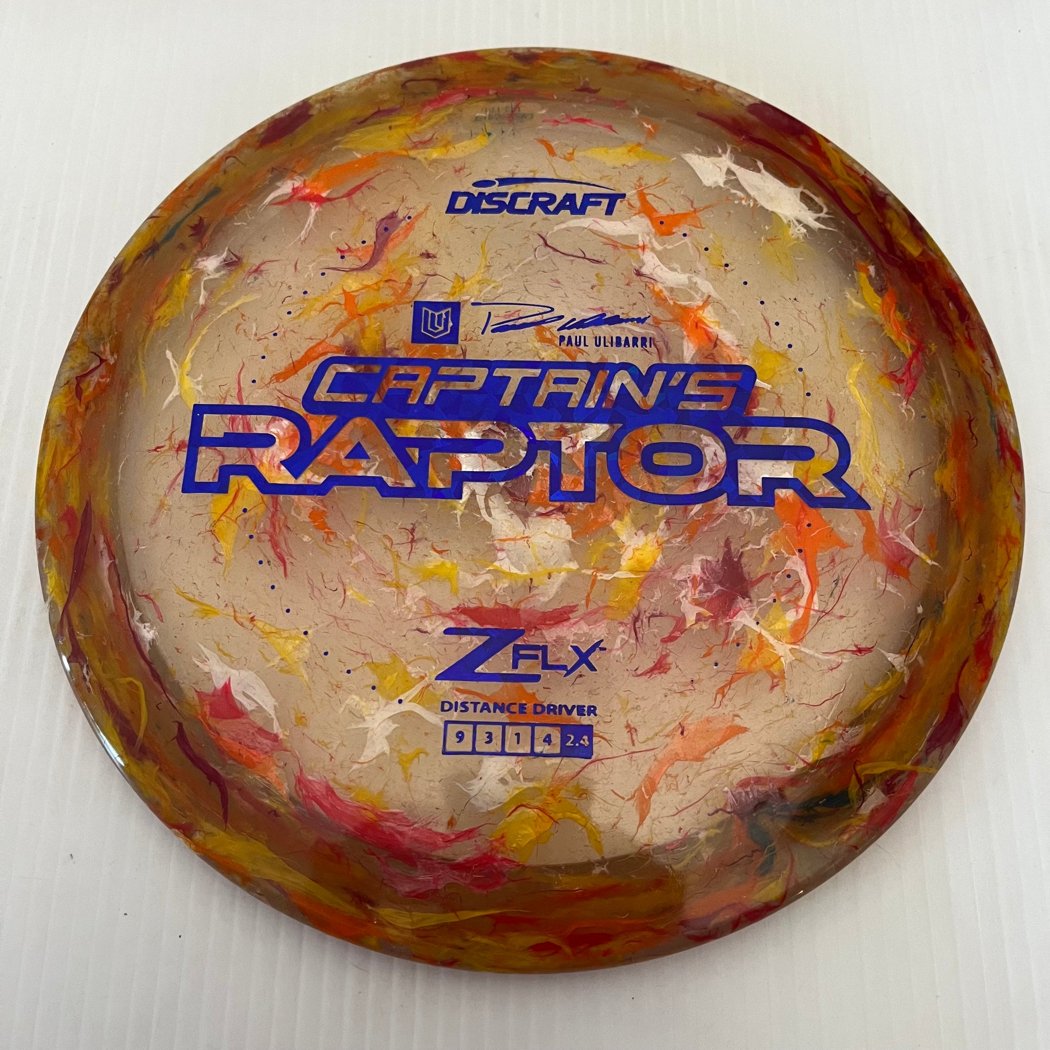 Discraft 2024 Paul Ulibarri Jawbreaker Z FLX Captain's Raptor 9/3/1/4