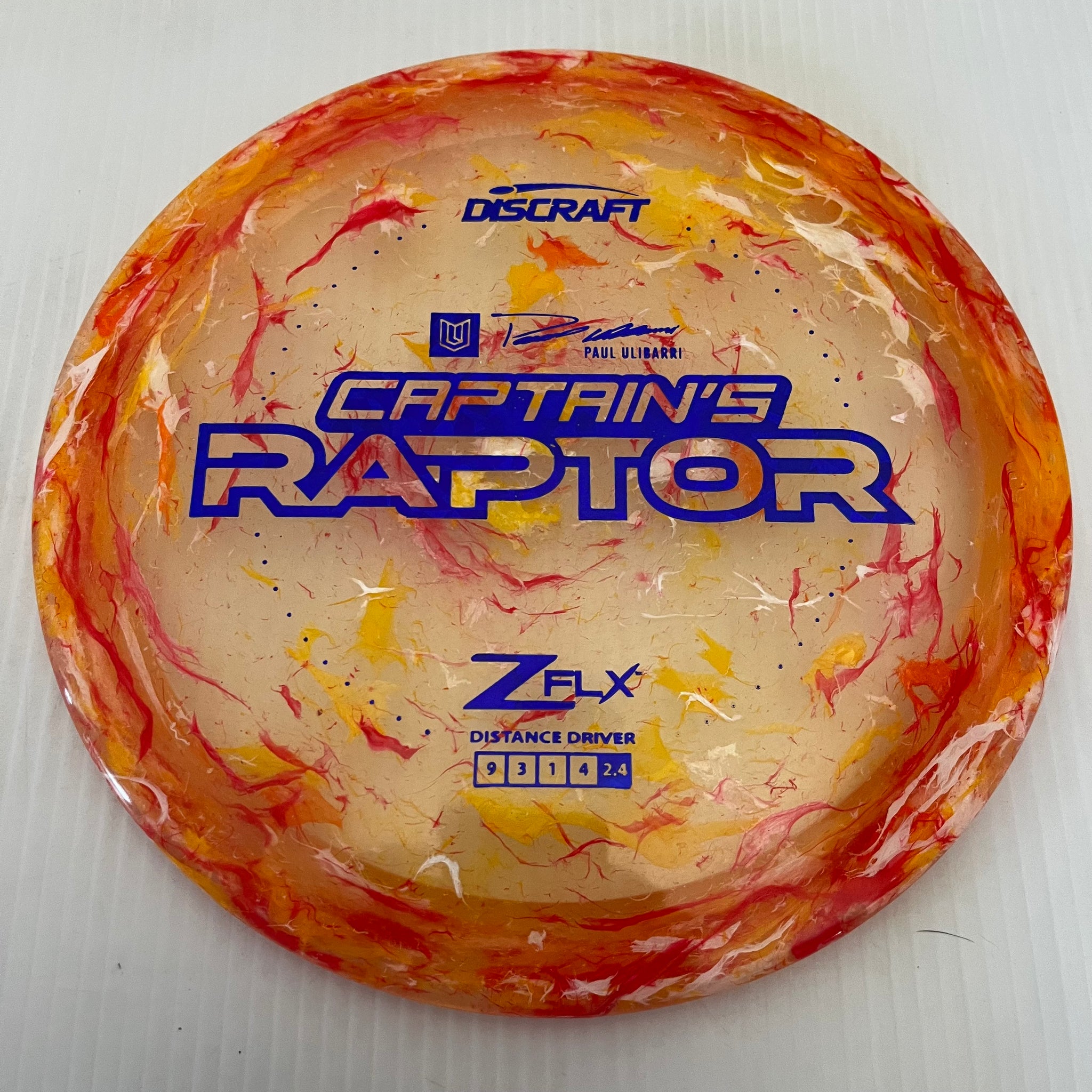 Discraft 2024 Paul Ulibarri Jawbreaker Z FLX Captain's Raptor 9/3/1/4