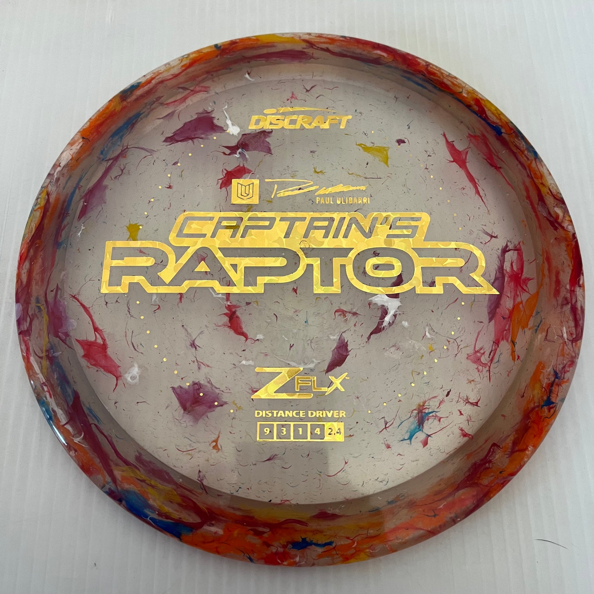 Discraft 2024 Paul Ulibarri Jawbreaker Z FLX Captain's Raptor 9/3/1/4