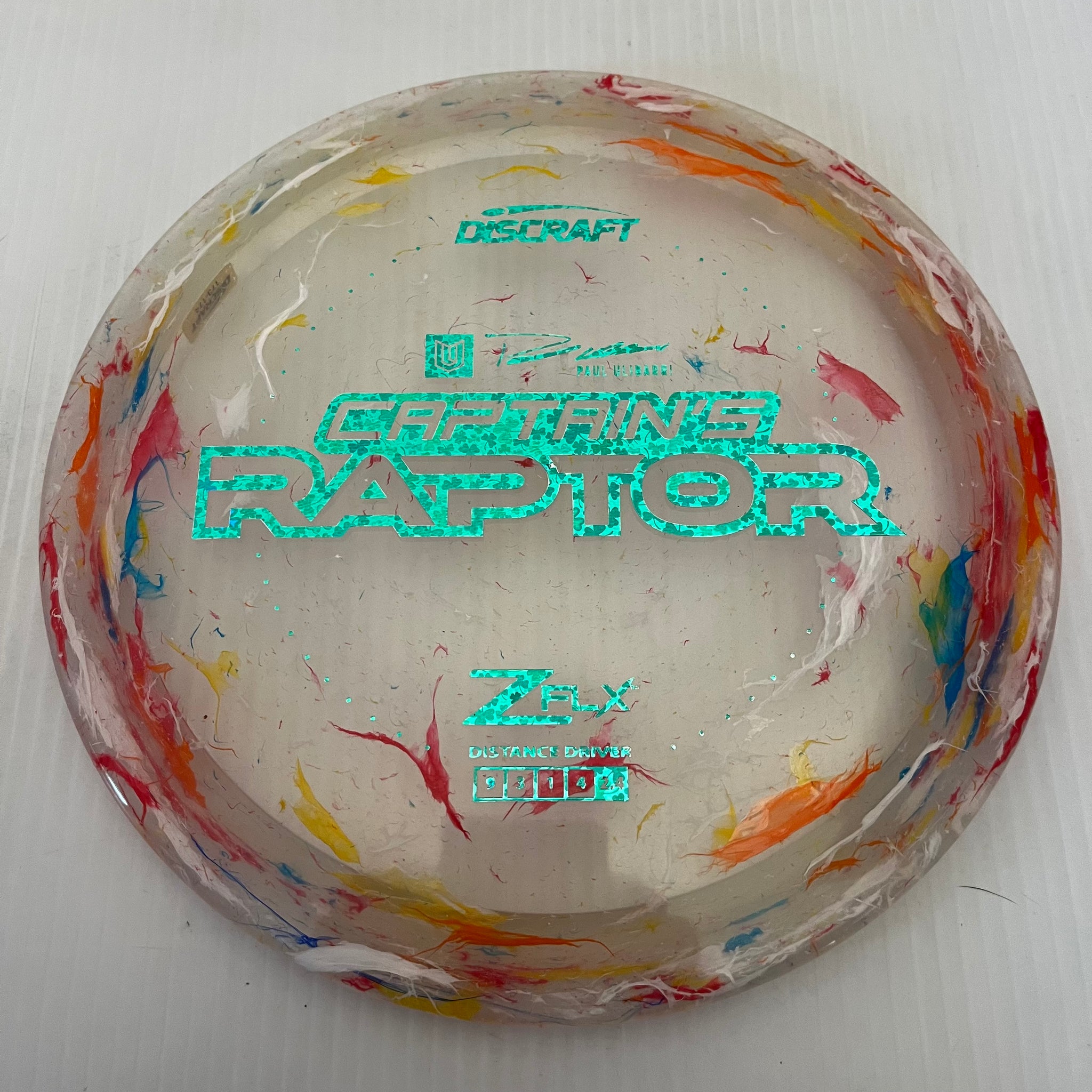 Discraft 2024 Paul Ulibarri Jawbreaker Z FLX Captain's Raptor 9/3/1/4