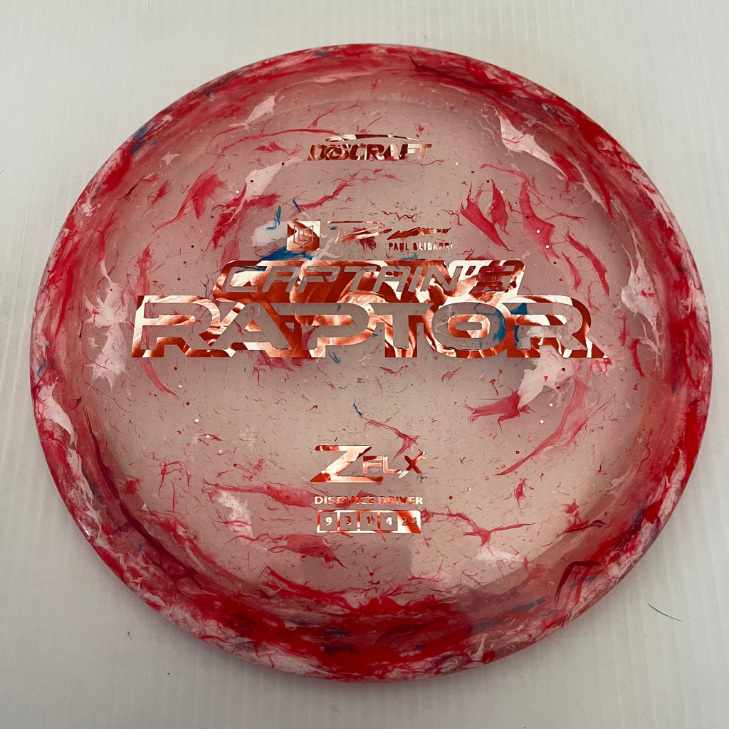 Discraft 2024 Paul Ulibarri Jawbreaker Z FLX Captain's Raptor 9/3/1/4