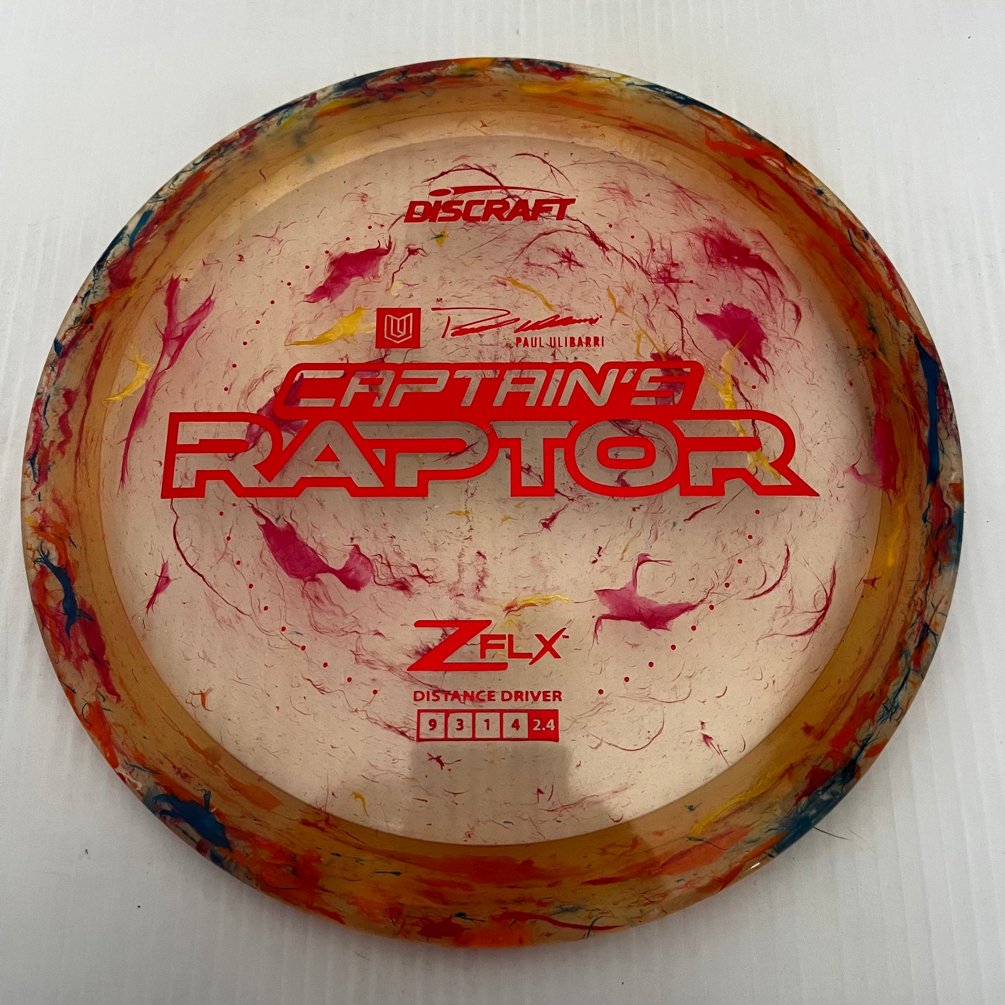 Discraft 2024 Paul Ulibarri Jawbreaker Z FLX Captain's Raptor 9/3/1/4