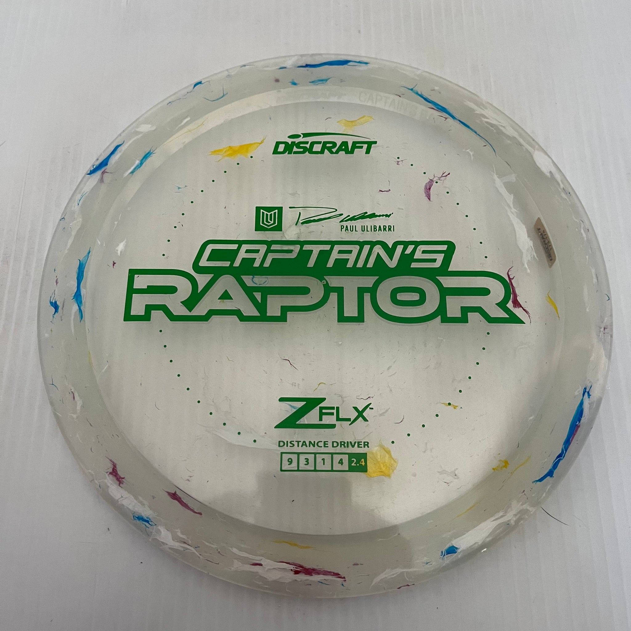 Discraft 2024 Paul Ulibarri Jawbreaker Z FLX Captain's Raptor 9/3/1/4