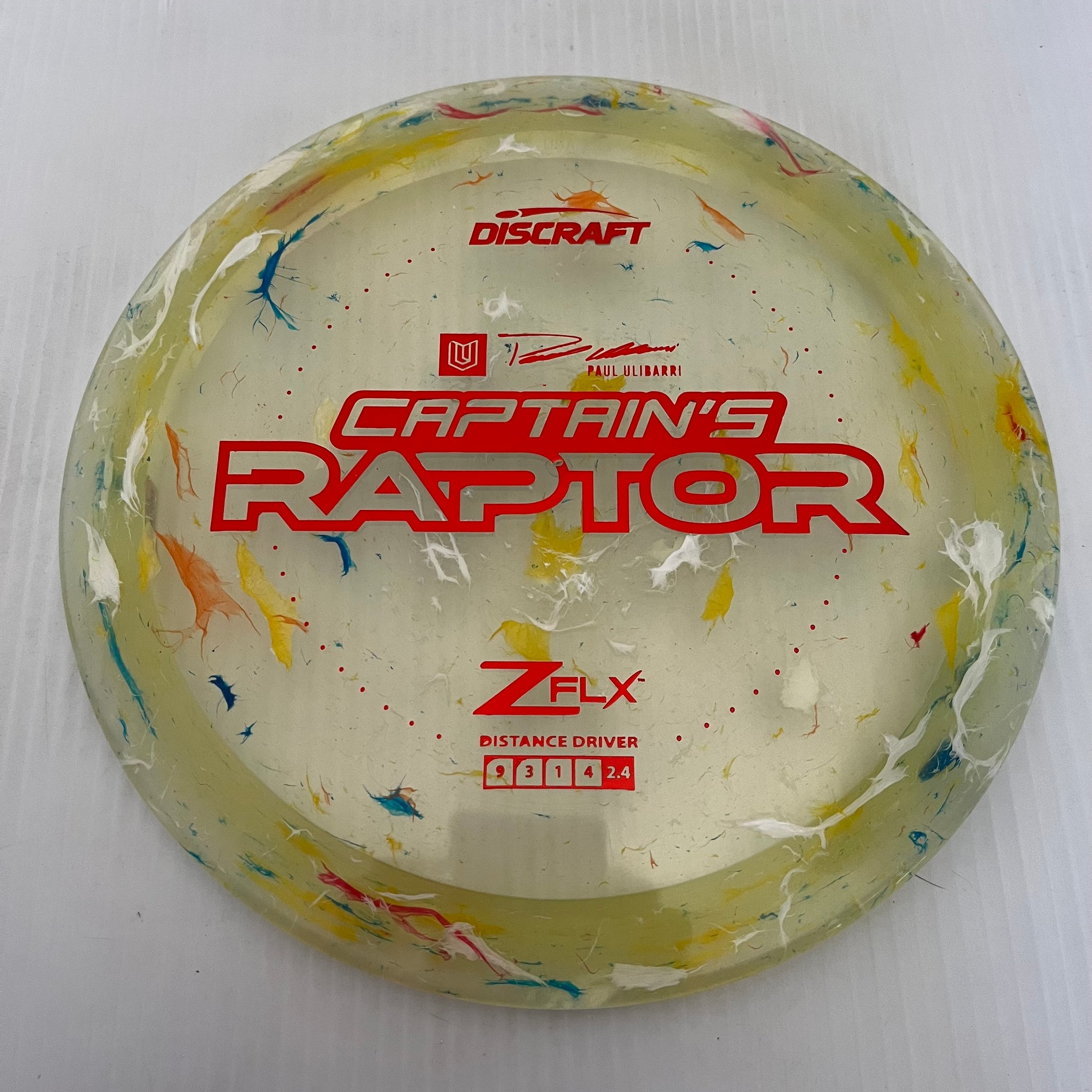 Discraft 2024 Paul Ulibarri Jawbreaker Z FLX Captain's Raptor 9/3/1/4