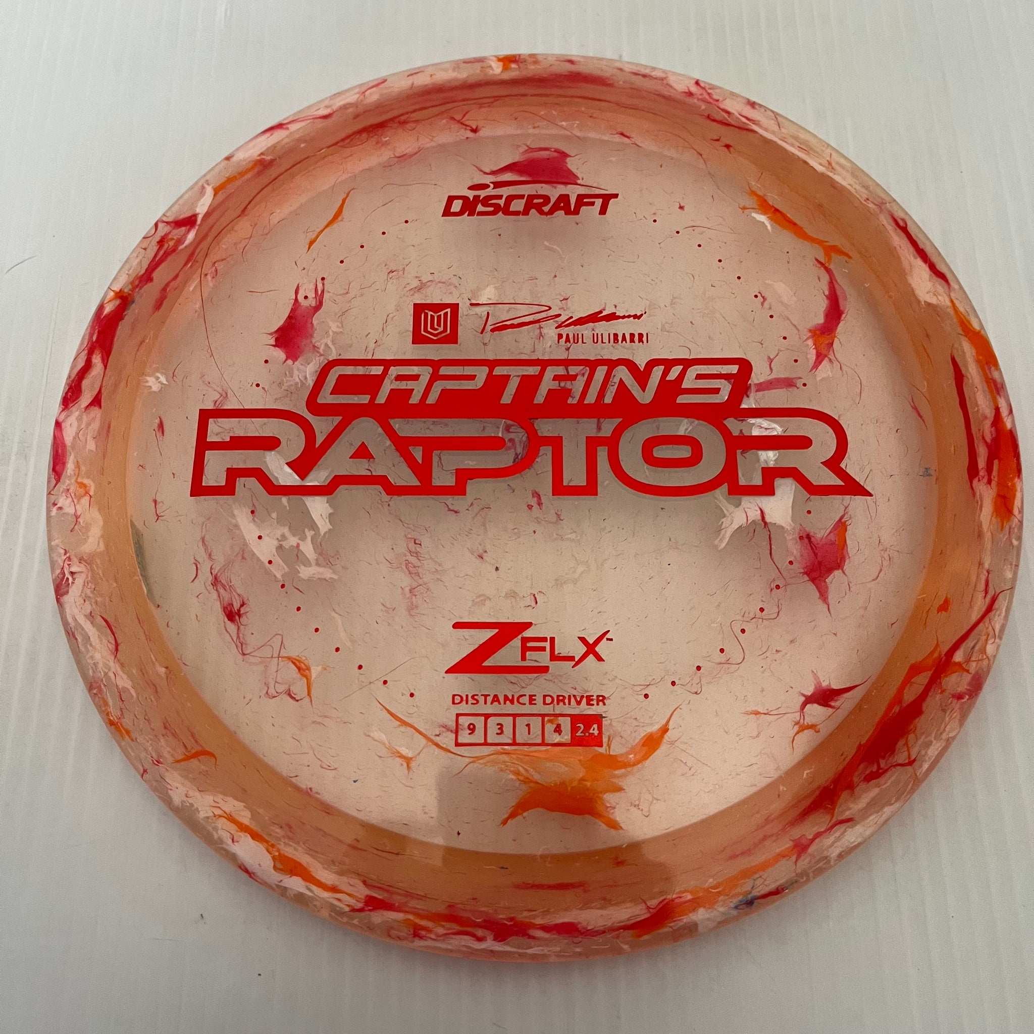Discraft 2024 Paul Ulibarri Jawbreaker Z FLX Captain's Raptor 9/3/1/4