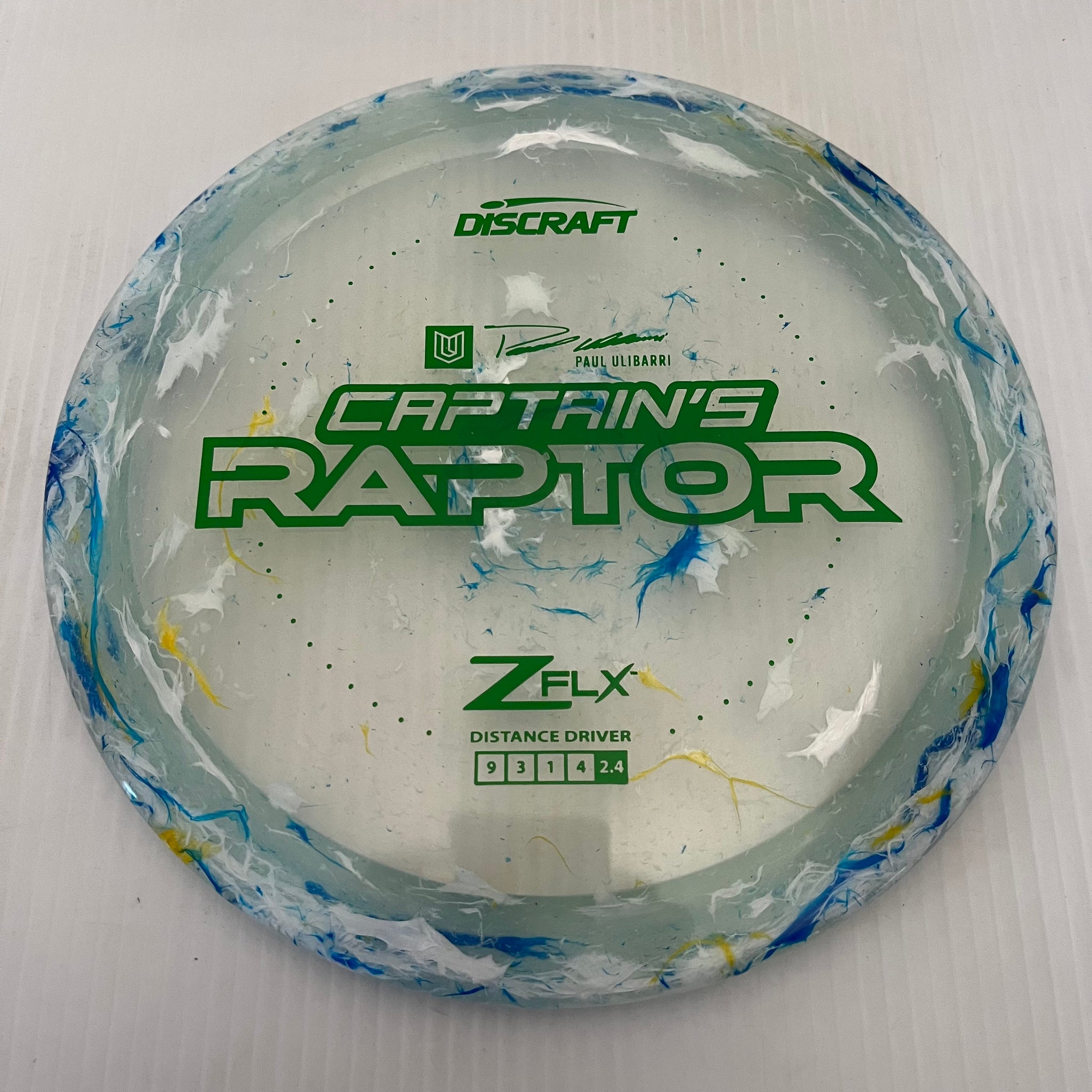 Discraft 2024 Paul Ulibarri Jawbreaker Z FLX Captain's Raptor 9/3/1/4
