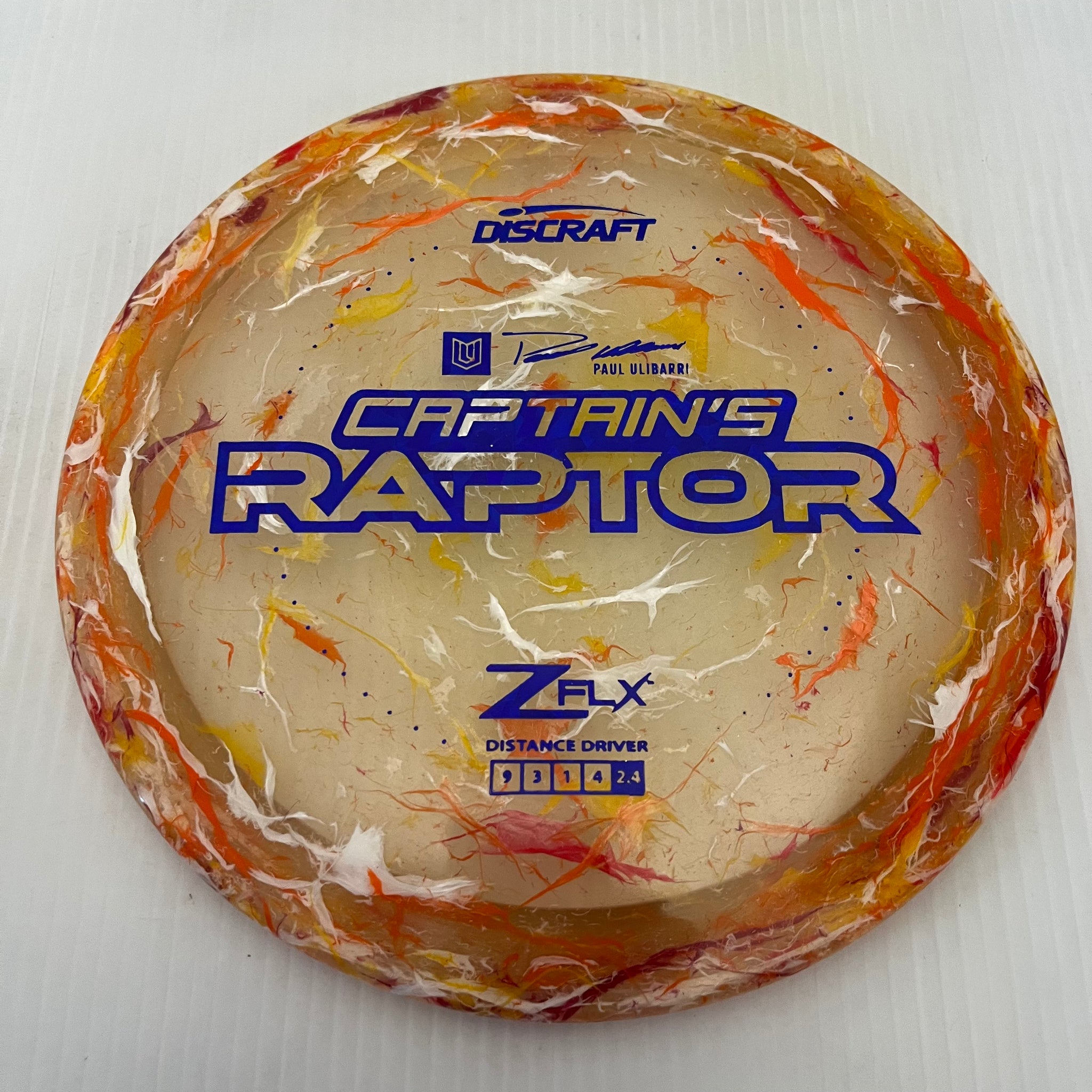 Discraft 2024 Paul Ulibarri Jawbreaker Z FLX Captain's Raptor 9/3/1/4