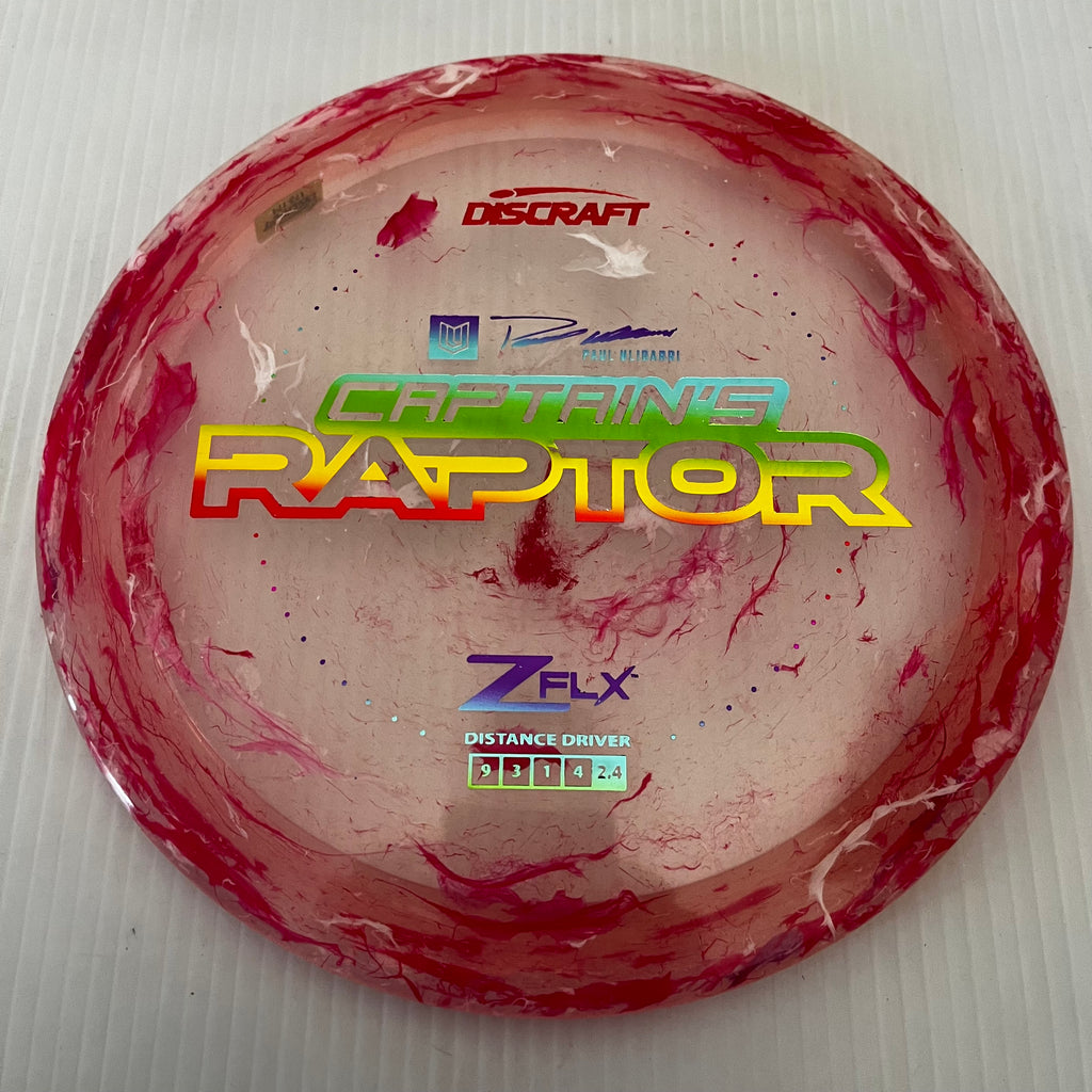 Discraft 2024 Paul Ulibarri Jawbreaker Z FLX Captain's Raptor 9/3/1/4