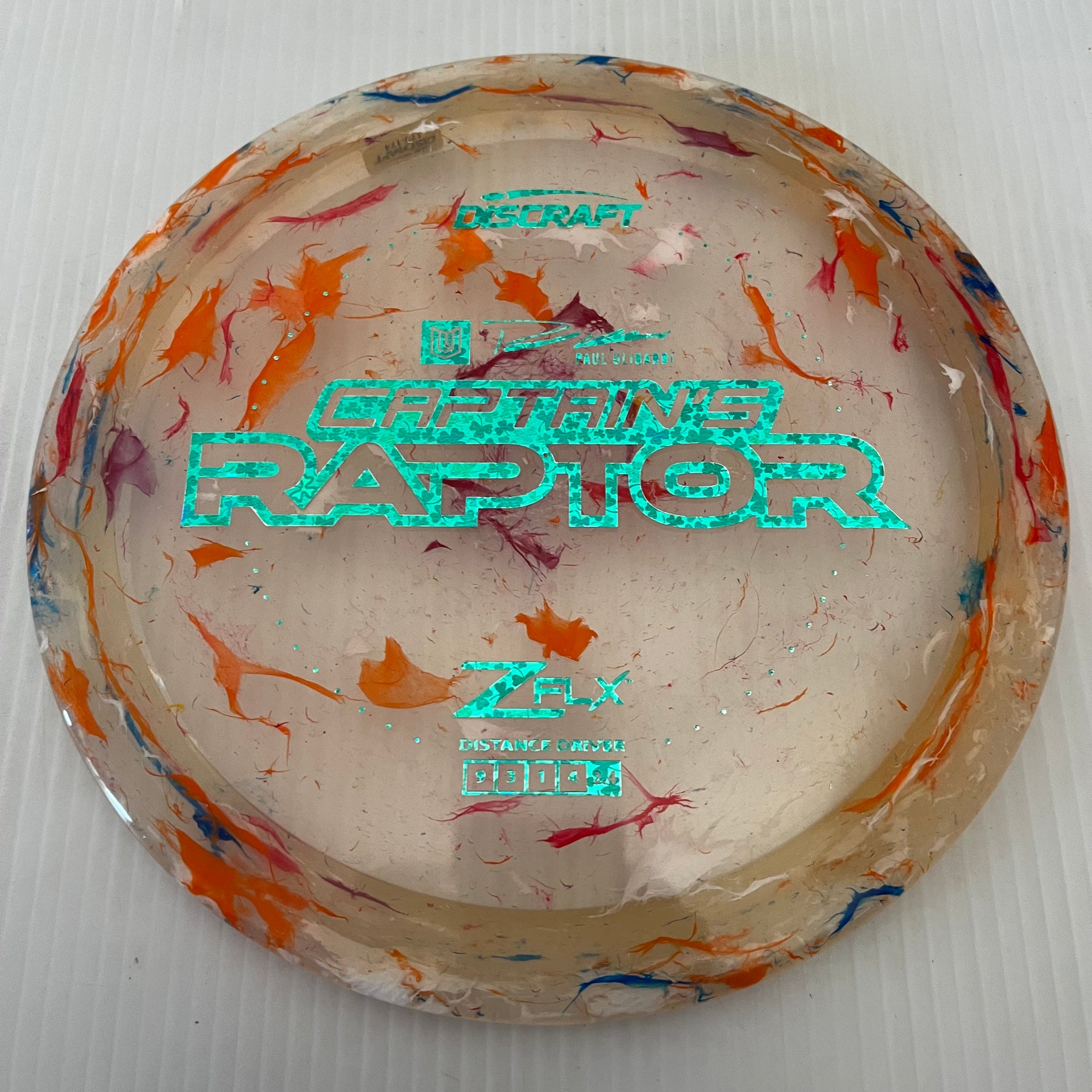 Discraft 2024 Paul Ulibarri Jawbreaker Z FLX Captain's Raptor 9/3/1/4