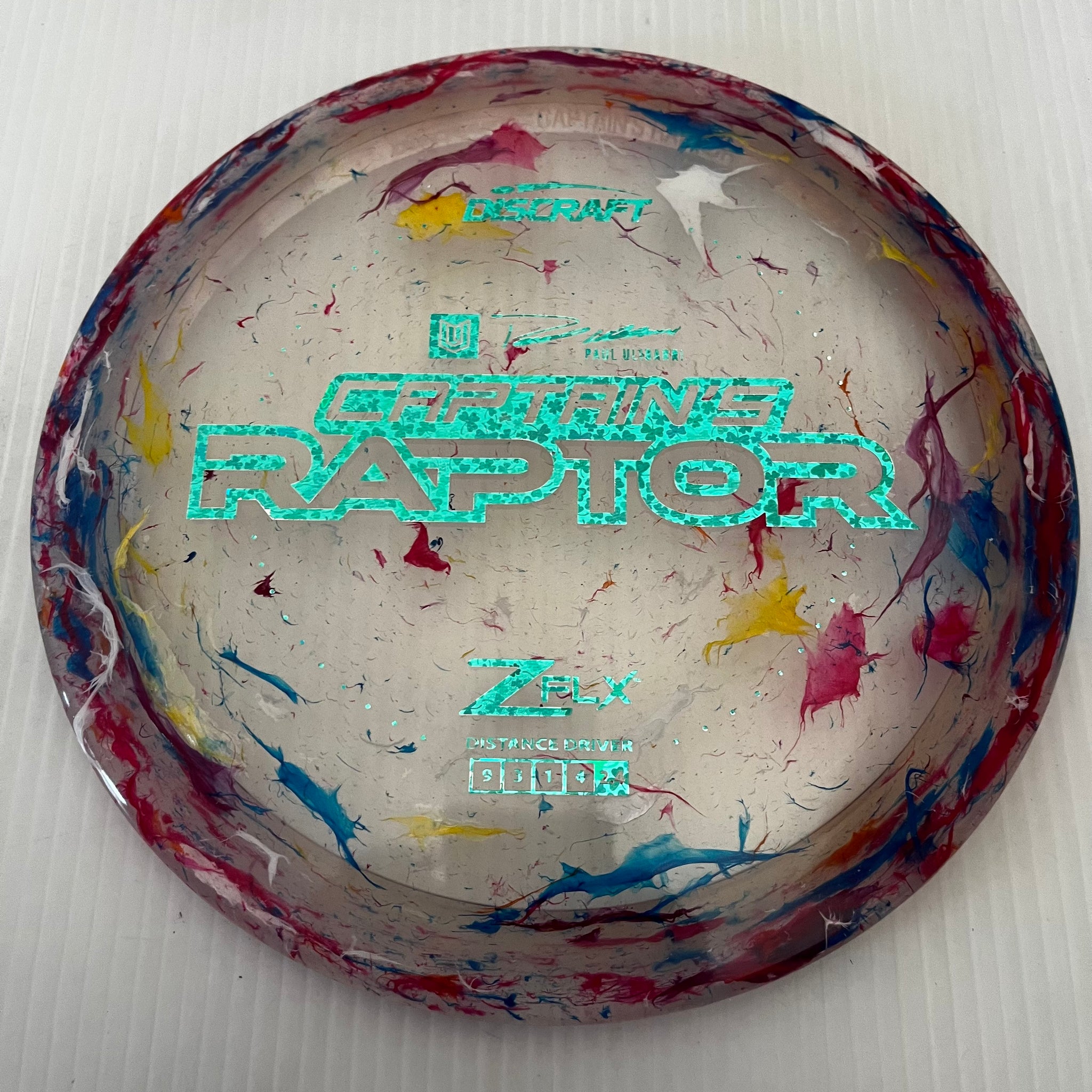 Discraft 2024 Paul Ulibarri Jawbreaker Z FLX Captain's Raptor 9/3/1/4