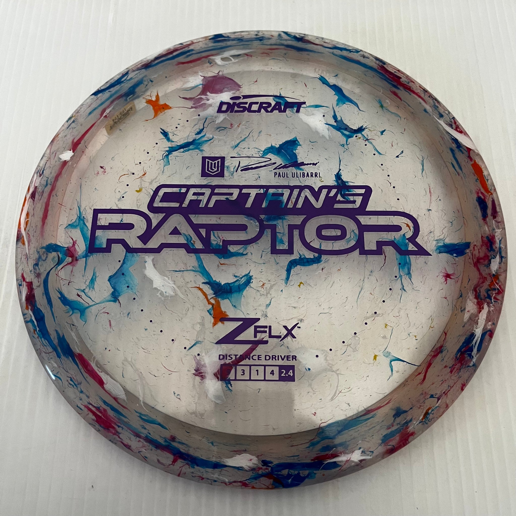 Discraft 2024 Paul Ulibarri Jawbreaker Z FLX Captain's Raptor 9/3/1/4