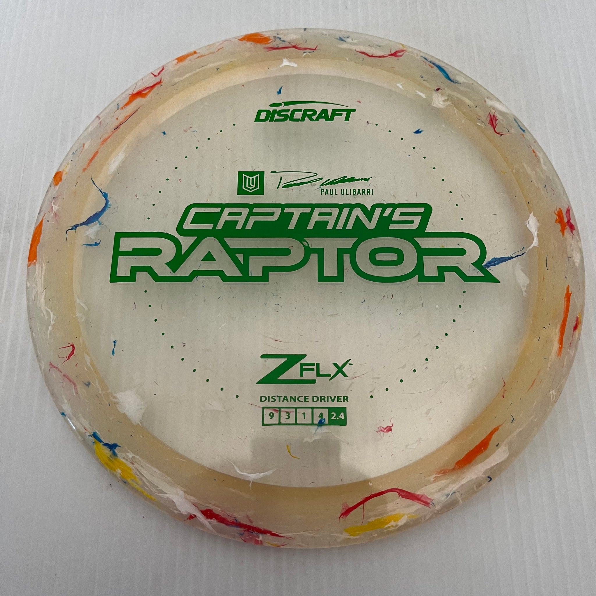 Discraft 2024 Paul Ulibarri Jawbreaker Z FLX Captain's Raptor 9/3/1/4