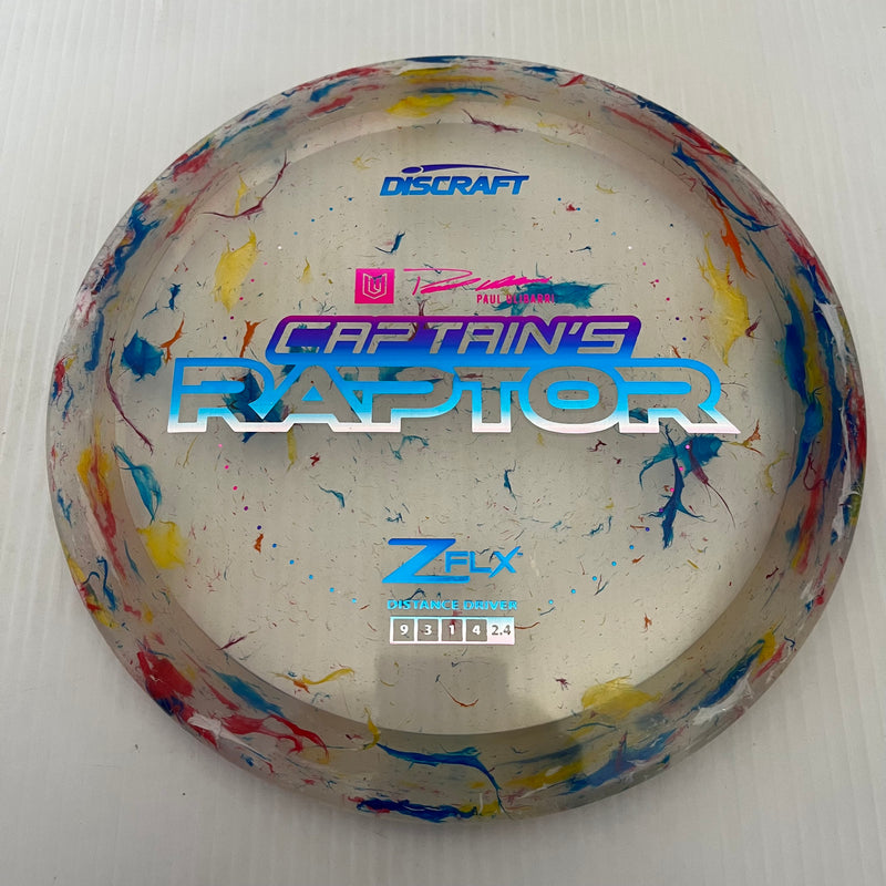 Discraft 2024 Paul Ulibarri Jawbreaker Z FLX Captain's Raptor 9/3/1/4