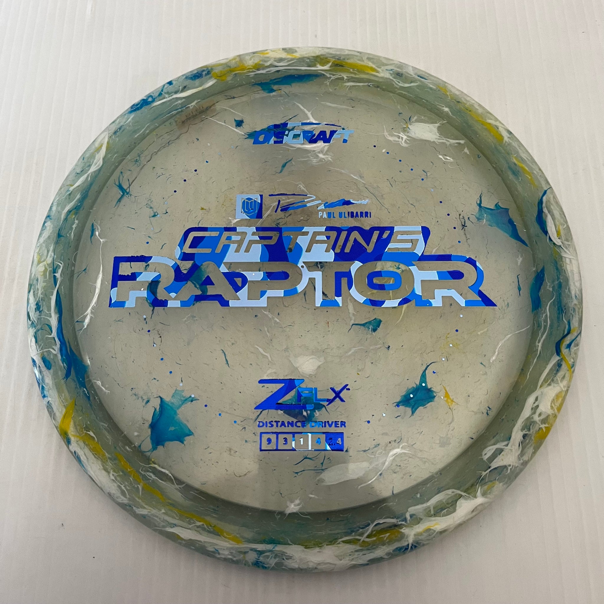 Discraft 2024 Paul Ulibarri Jawbreaker Z FLX Captain's Raptor 9/3/1/4