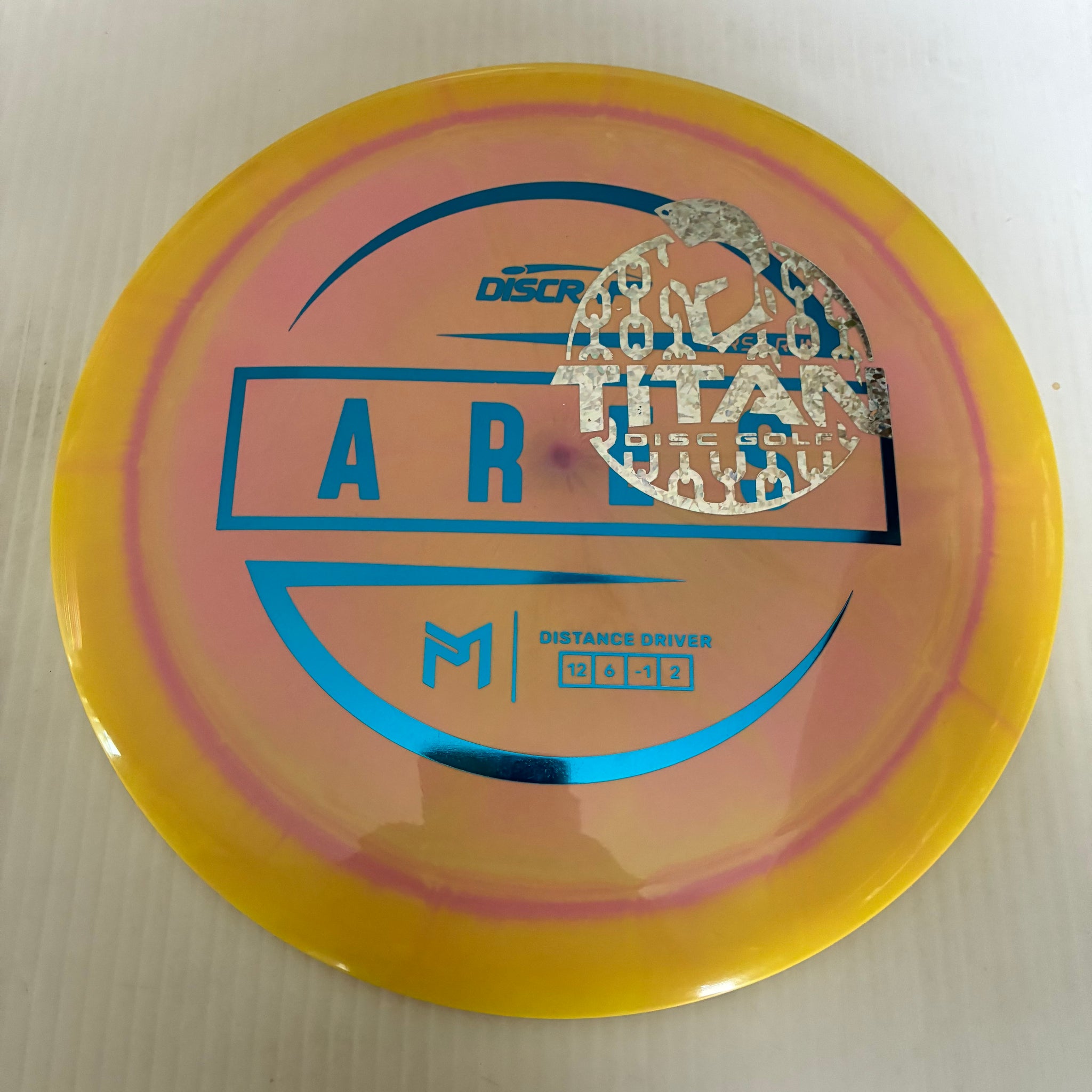 Discraft 2026 Titan Open First Run Paul McBeth Swirly ESP Ares 12/6/-1/2