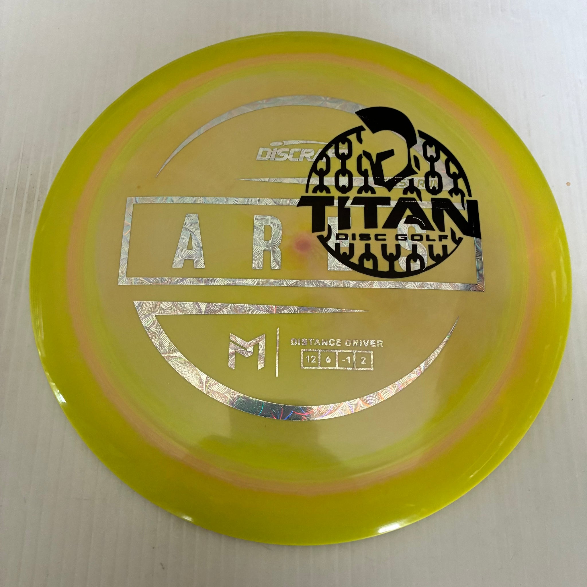 Discraft 2026 Titan Open First Run Paul McBeth Swirly ESP Ares 12/6/-1/2