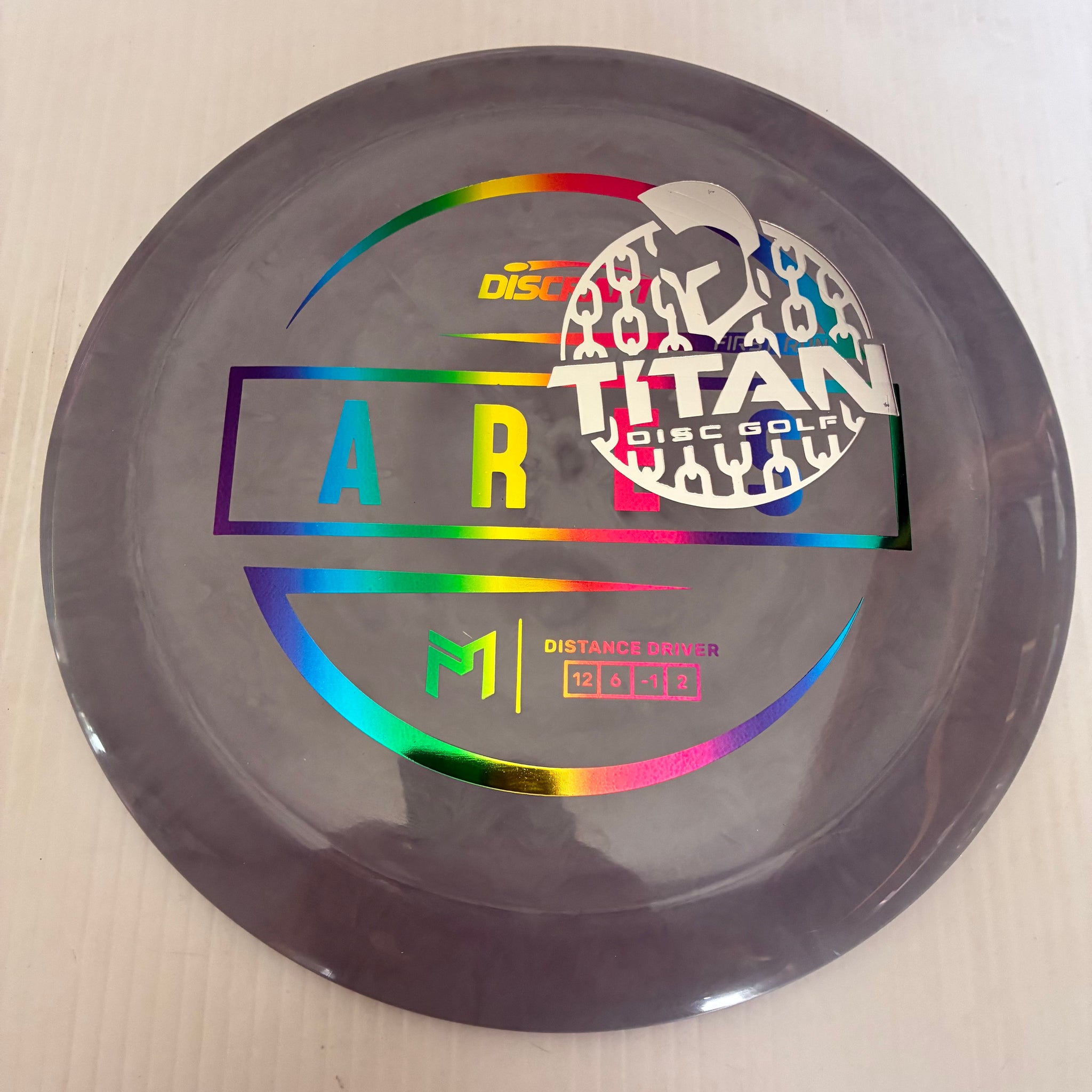 Discraft 2026 Titan Open First Run Paul McBeth Swirly ESP Ares 12/6/-1/2