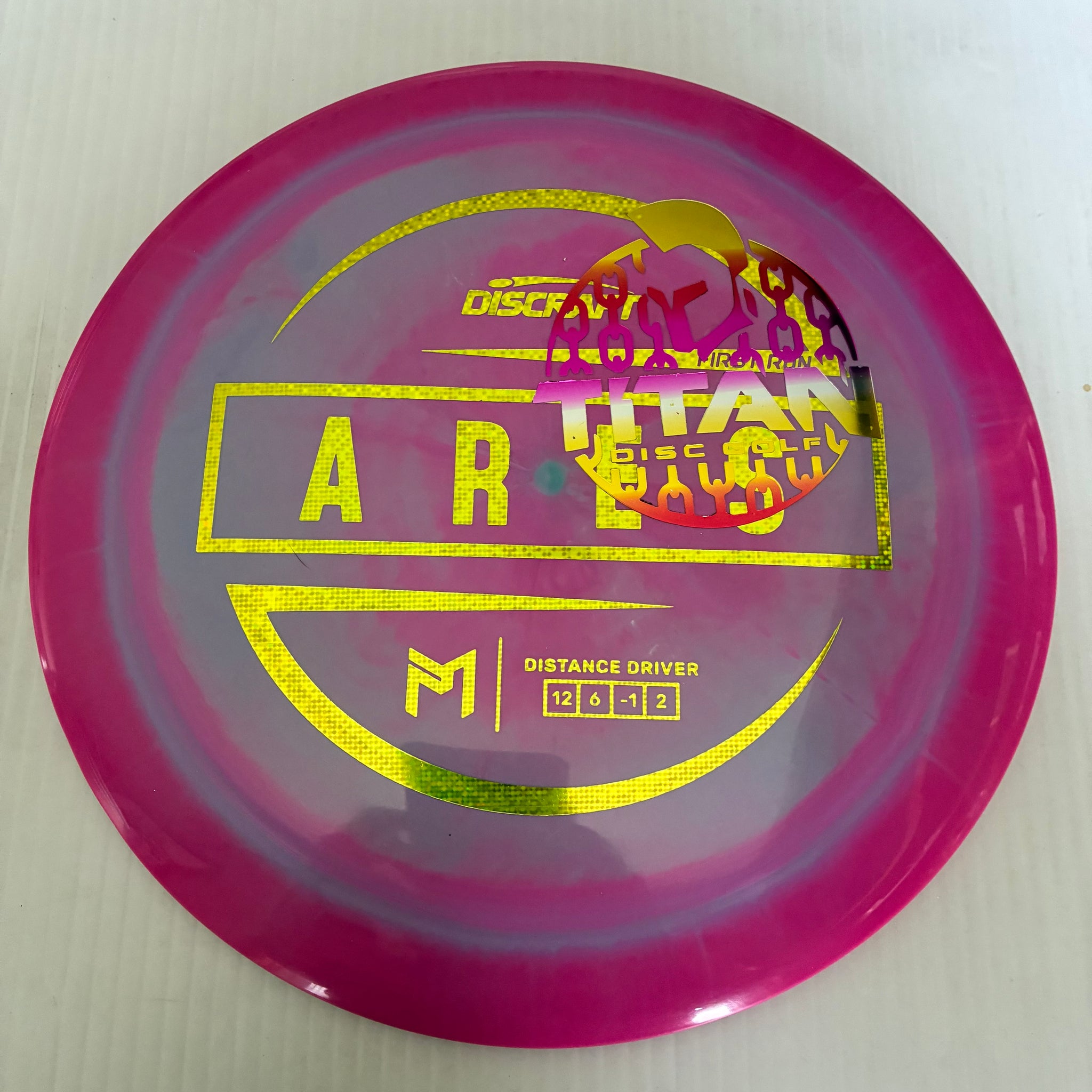 Discraft 2026 Titan Open First Run Paul McBeth Swirly ESP Ares 12/6/-1/2