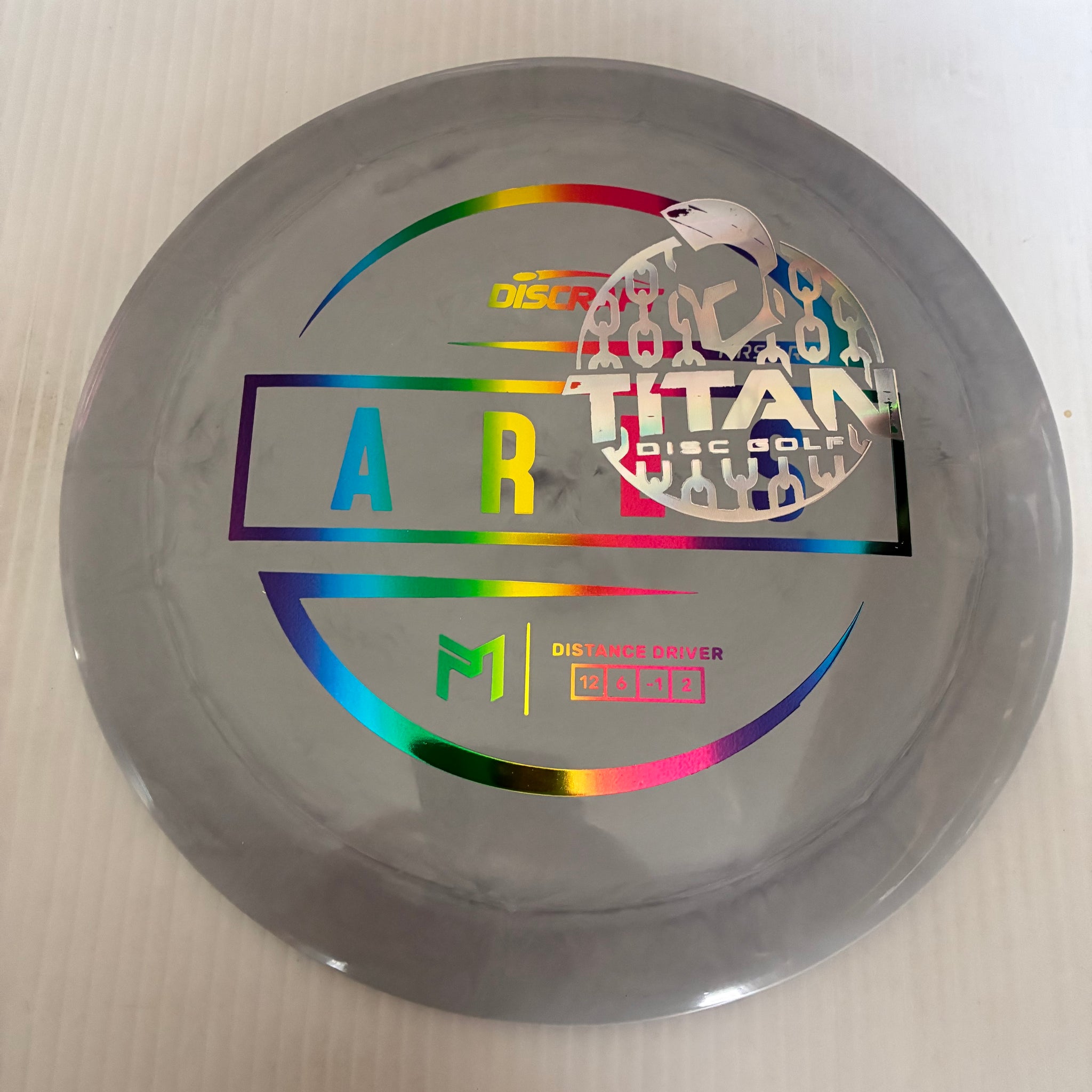 Discraft 2026 Titan Open First Run Paul McBeth Swirly ESP Ares 12/6/-1/2