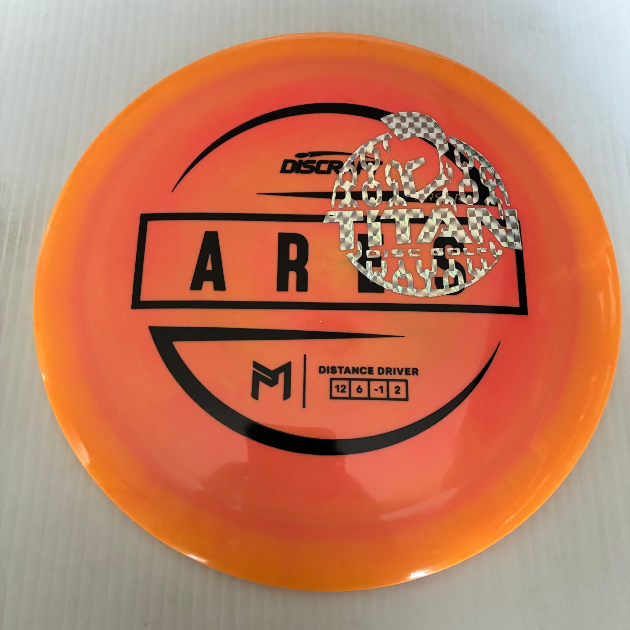 Discraft 2026 Titan Open First Run Paul McBeth Swirly ESP Ares 12/6/-1/2