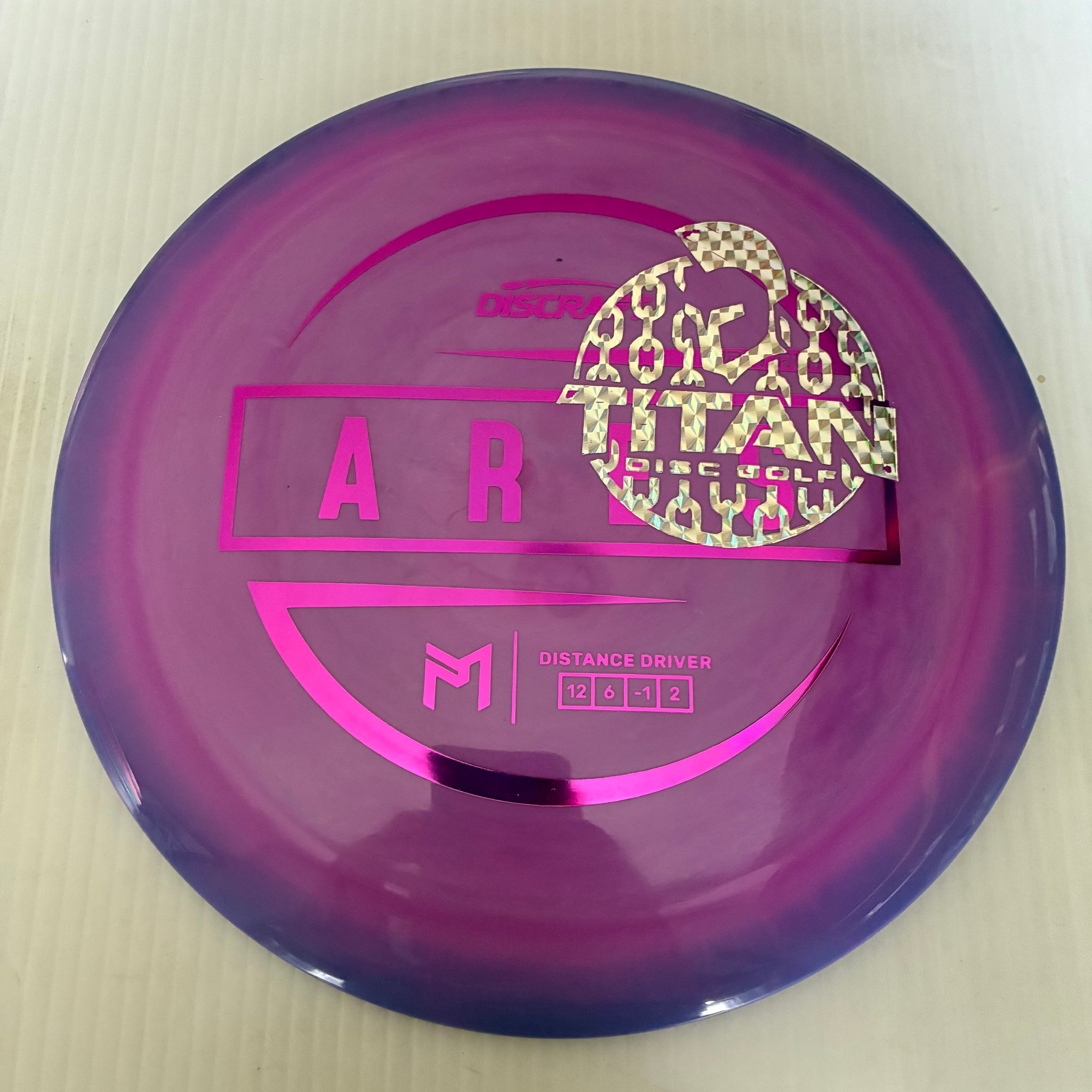 Discraft 2026 Titan Open First Run Paul McBeth Swirly ESP Ares 12/6/-1/2