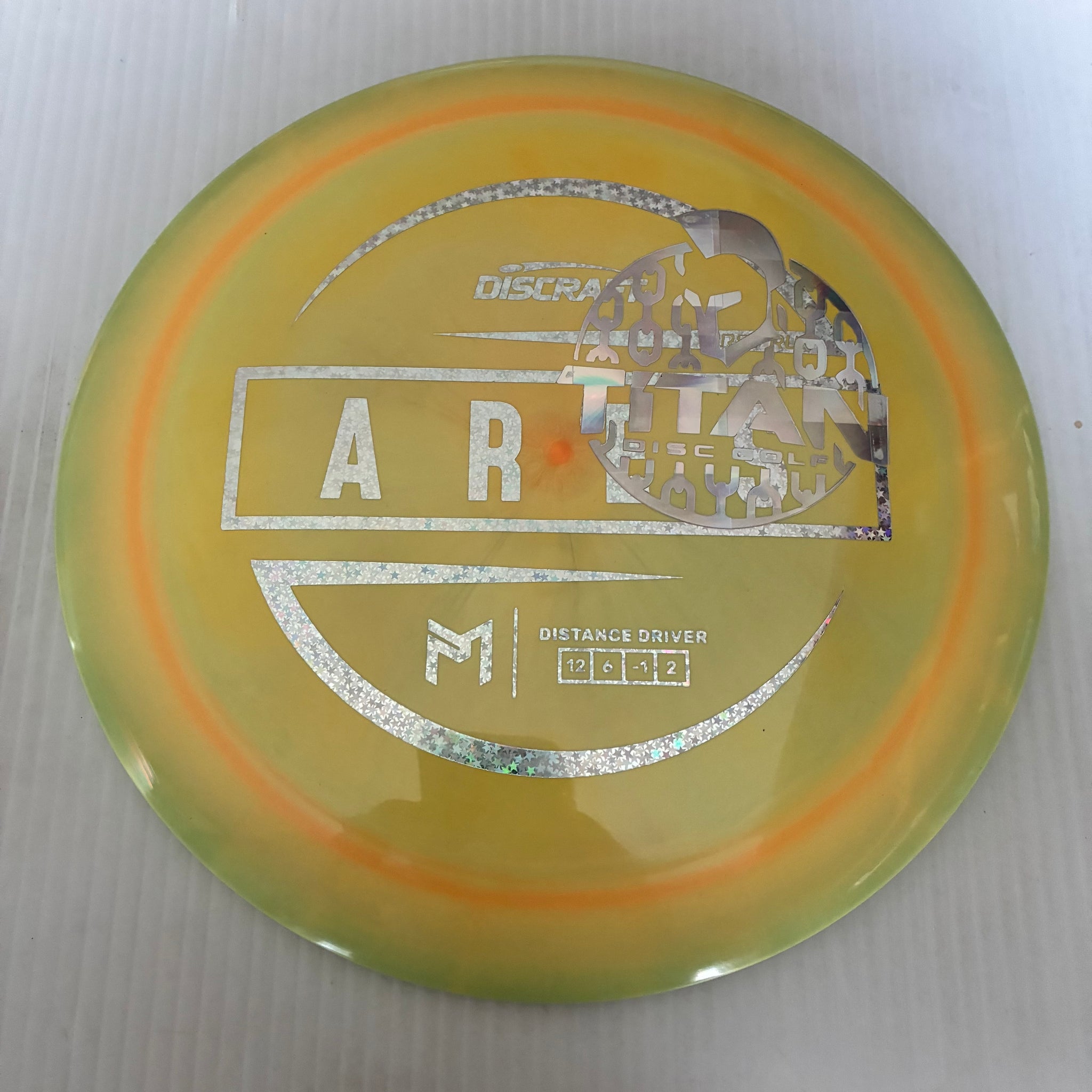 Discraft 2026 Titan Open First Run Paul McBeth Swirly ESP Ares 12/6/-1/2