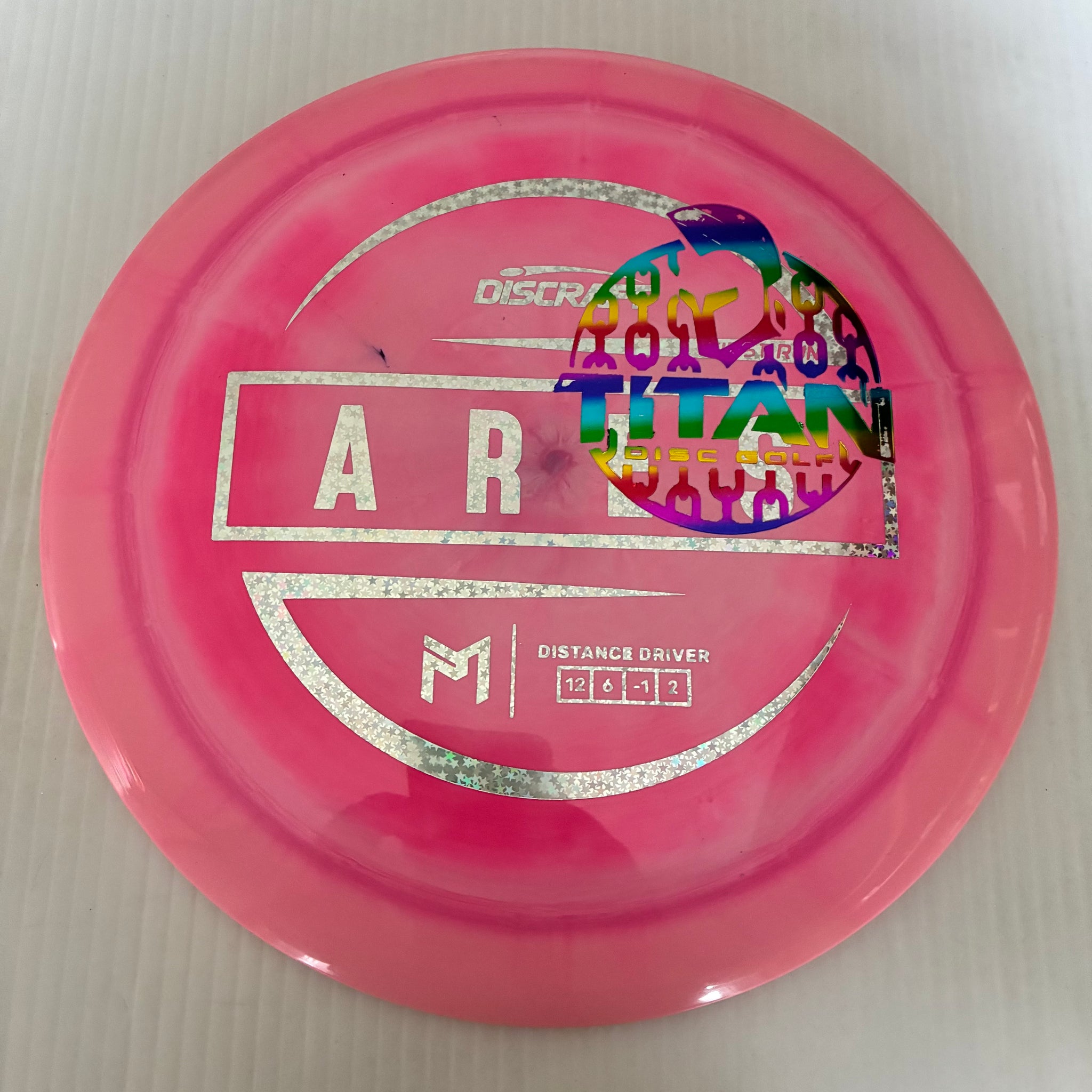 Discraft 2026 Titan Open First Run Paul McBeth Swirly ESP Ares 12/6/-1/2