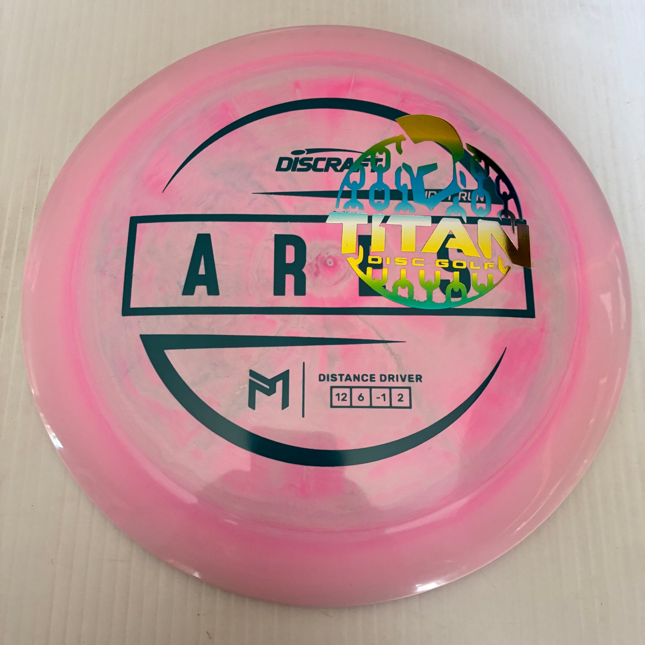 Discraft 2026 Titan Open First Run Paul McBeth Swirly ESP Ares 12/6/-1/2