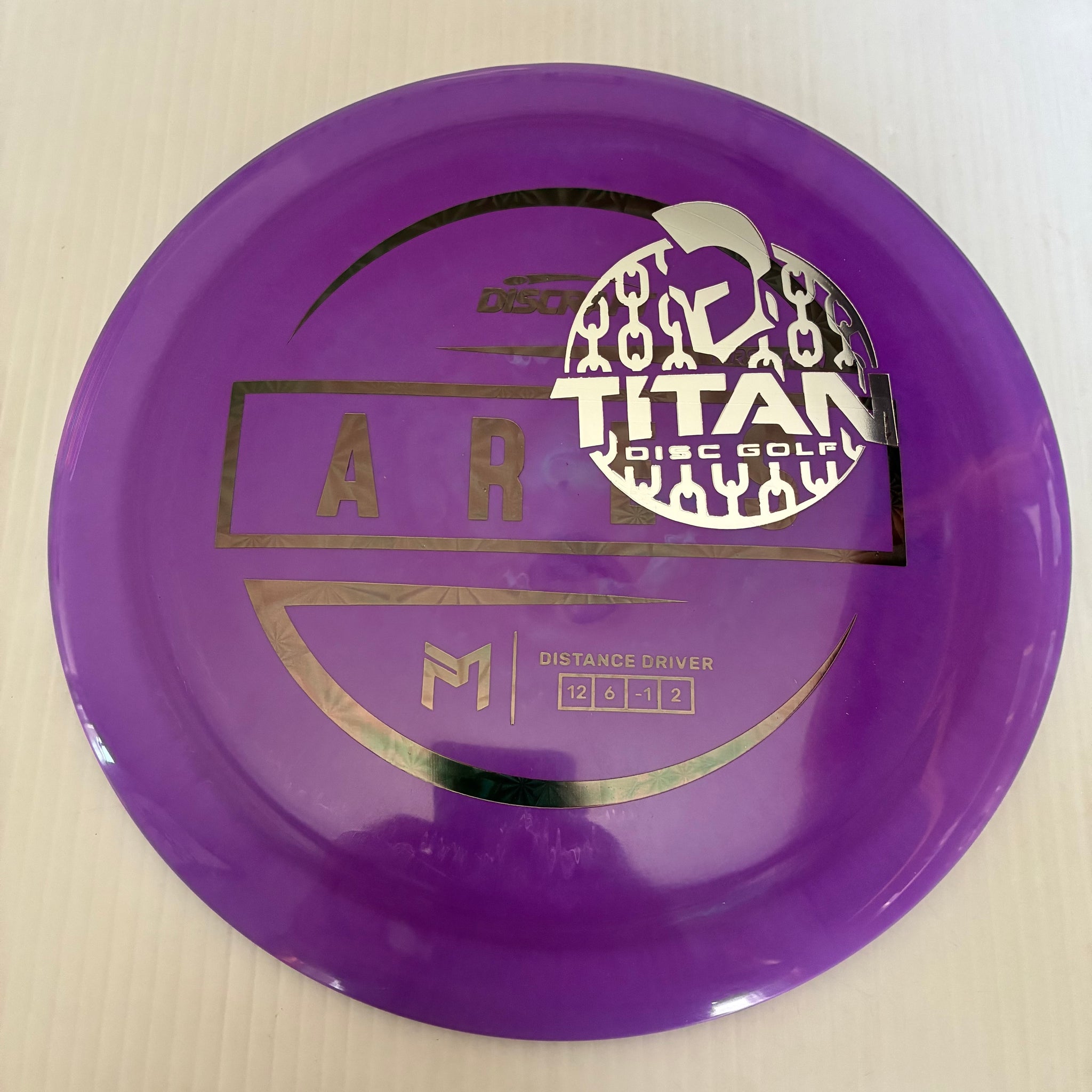 Discraft 2026 Titan Open First Run Paul McBeth Swirly ESP Ares 12/6/-1/2