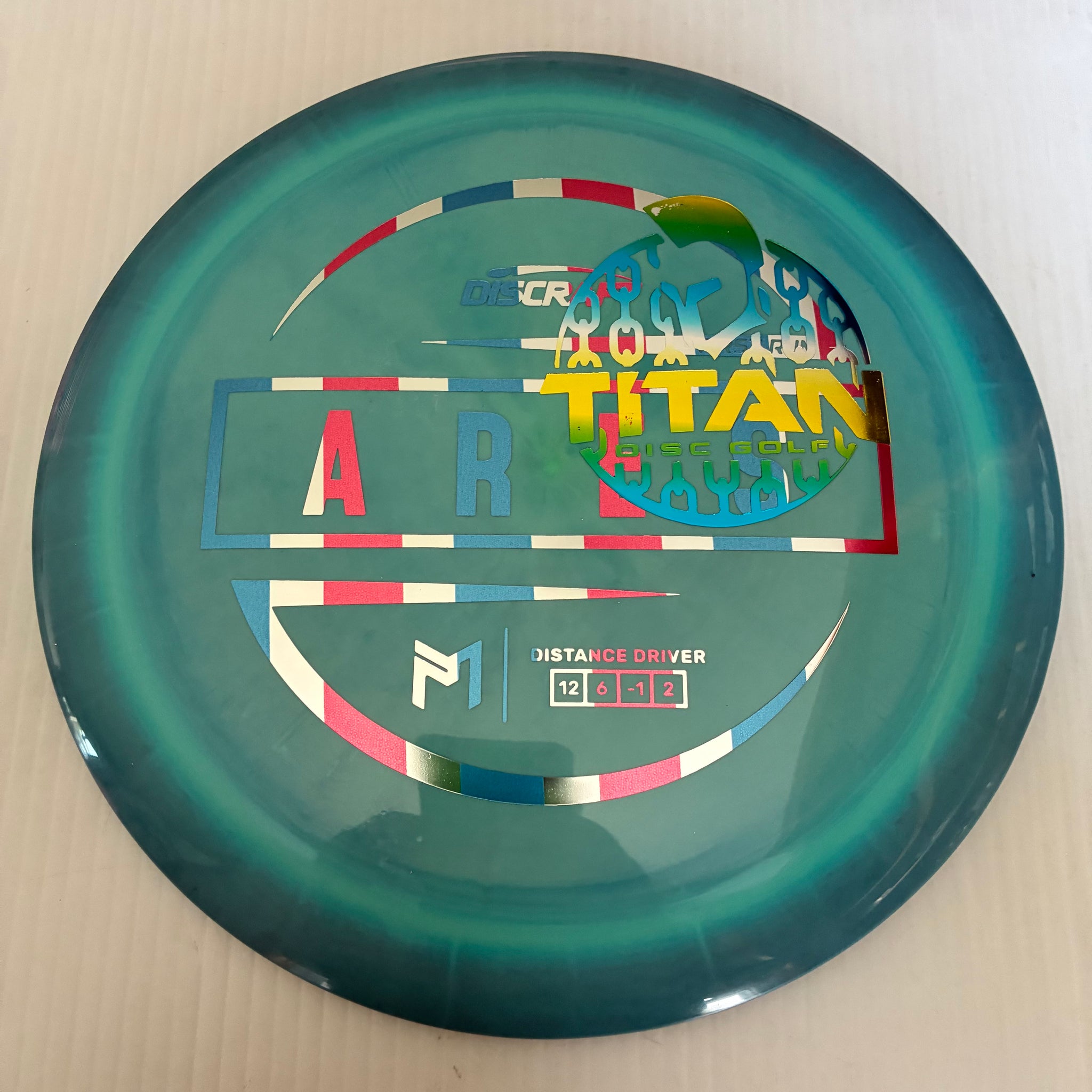 Discraft 2026 Titan Open First Run Paul McBeth Swirly ESP Ares 12/6/-1/2