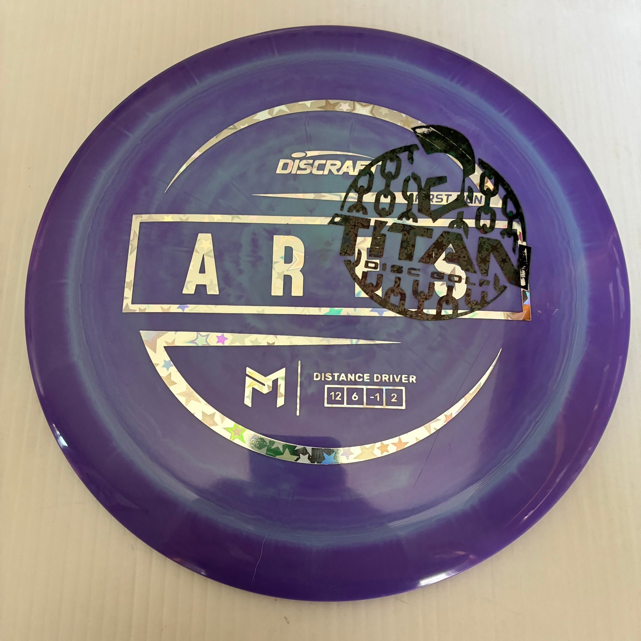Discraft 2026 Titan Open First Run Paul McBeth Swirly ESP Ares 12/6/-1/2