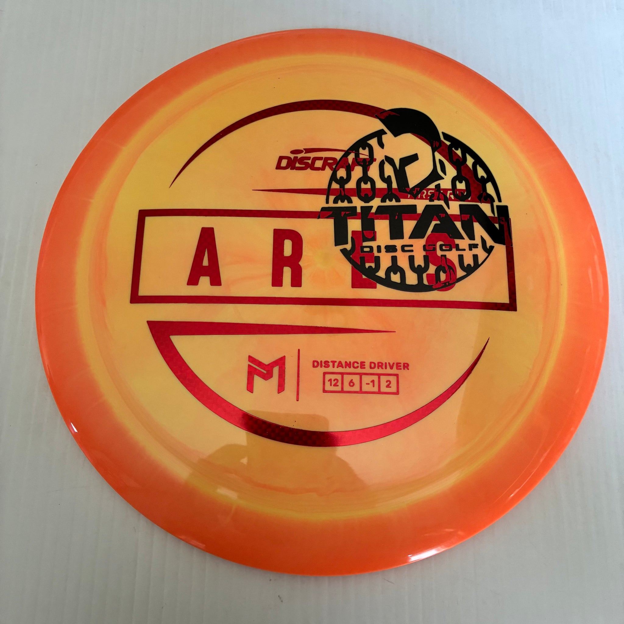 Discraft 2026 Titan Open First Run Paul McBeth Swirly ESP Ares 12/6/-1/2